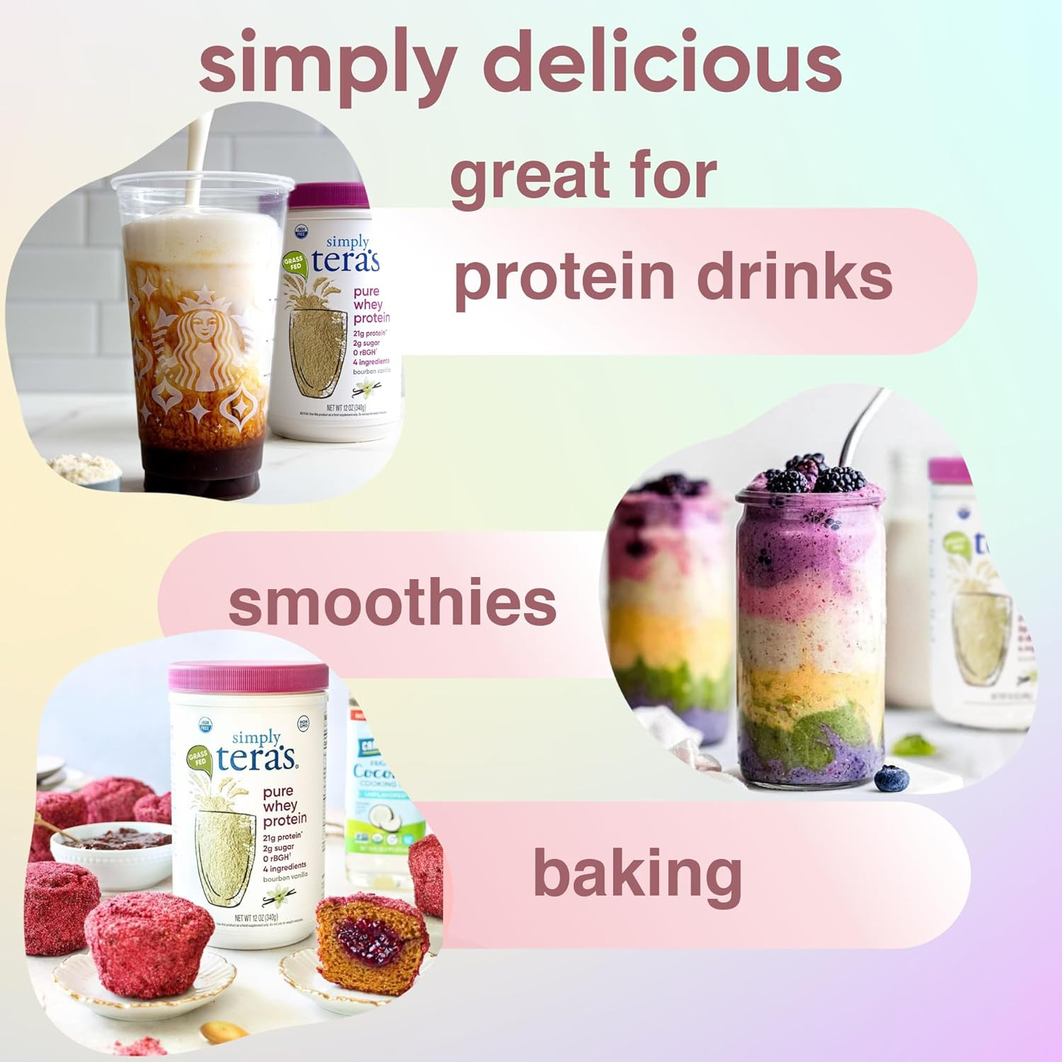 Simply Tera’S Pure Whey Protein Powder – Grass Fed Vanilla Whey Protein Powder,