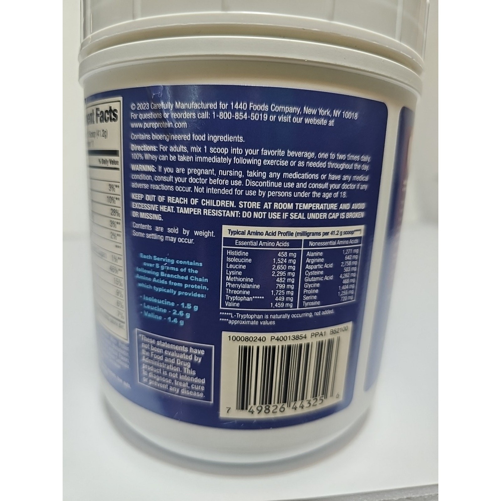 Pure Protein Powder, Whey, High Protein, Gluten Free, Rich Chocolate, 1 lb