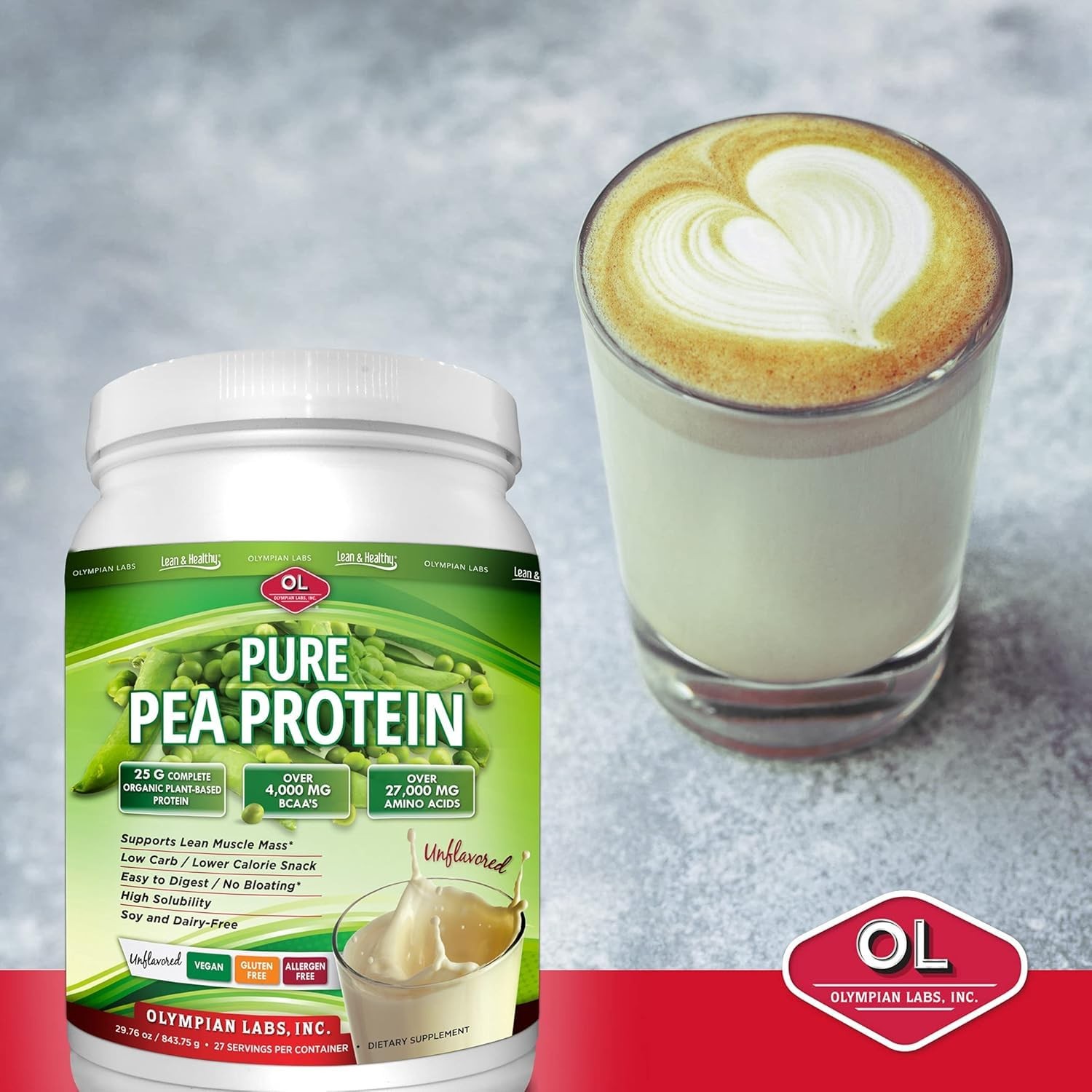 Olympian Labs Plant Based Pea Protein Powder Chocolate – 25G Of Protein Vegan