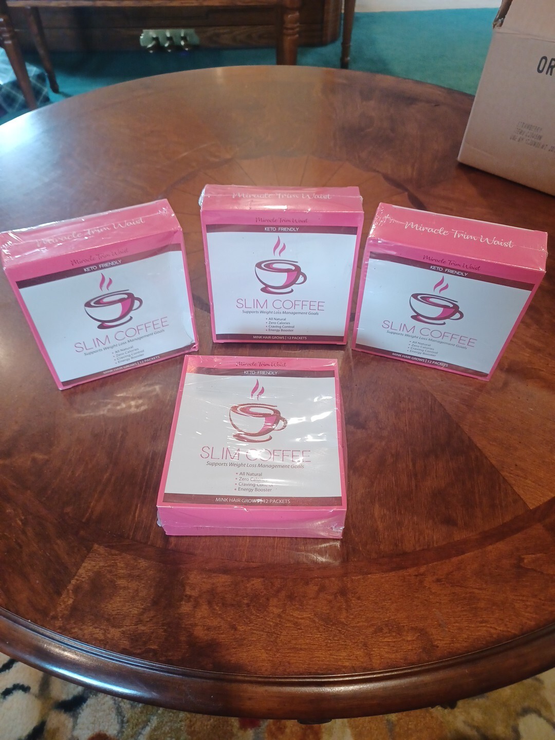 Mink Hair Grows Slim Coffee Keto Friendly 4 Boxes 48 Packets Exp 6/26