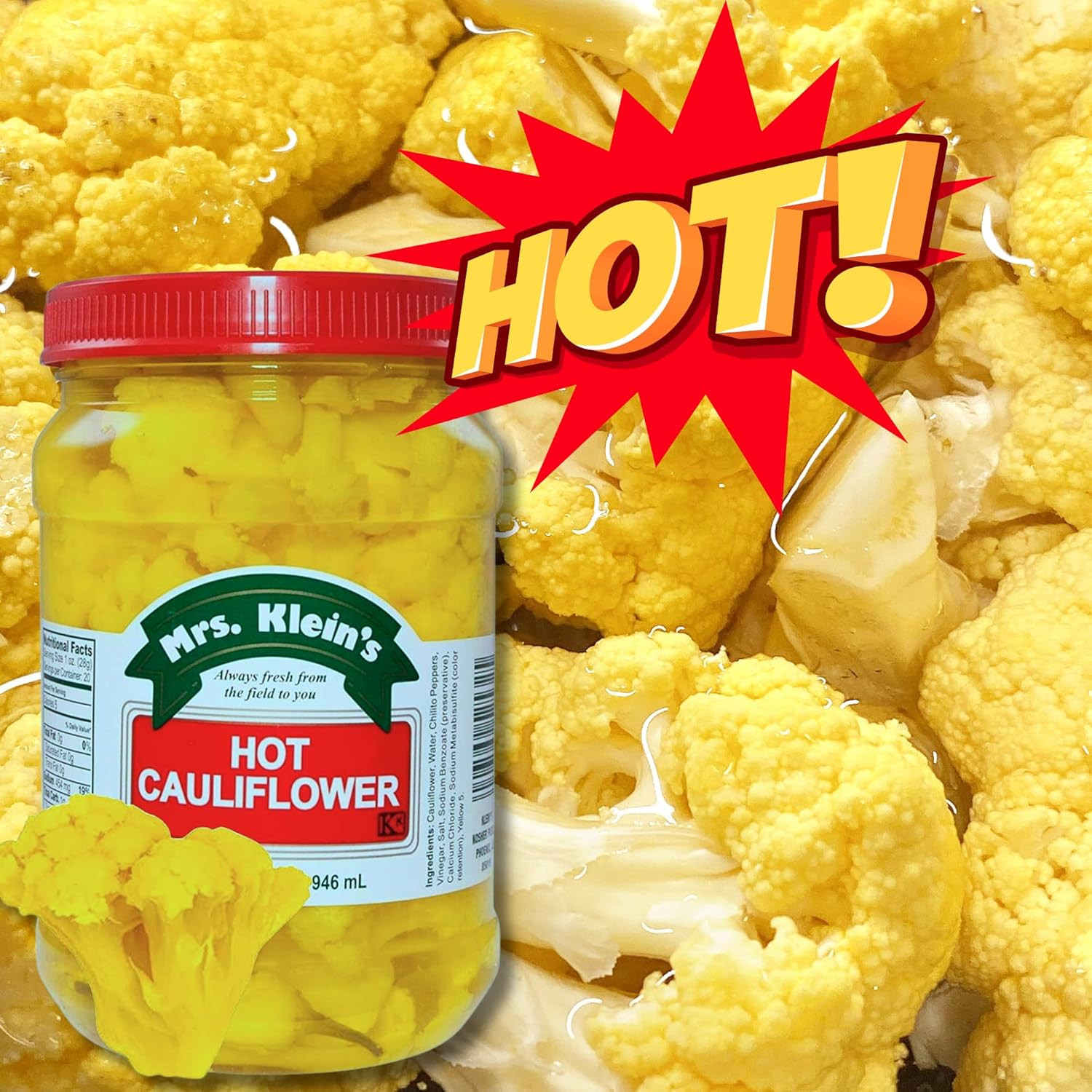 Mrs Kleins Cauliflower Bites | Hot & Spicy cauliflower florets | Unique salad to