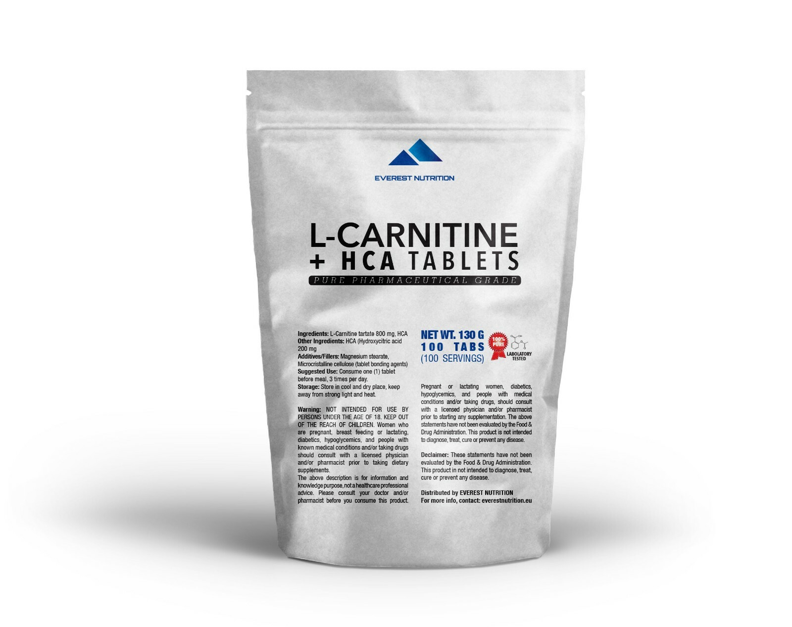 L-Carnitine 800mg plus HCA 200mg tablets Fat Burner & Fat Tissue Blocker