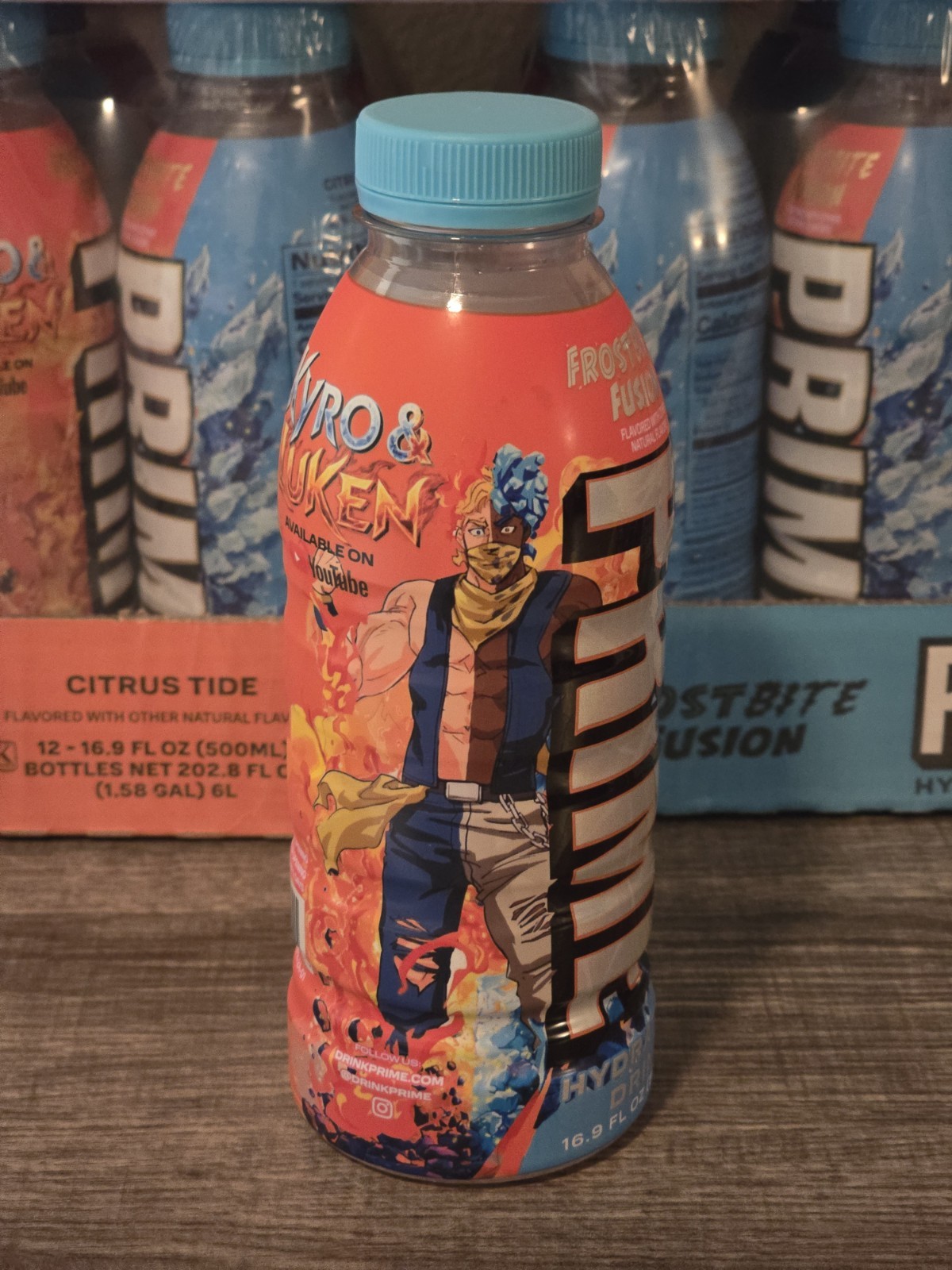 LIMITED EDITION FROSTBITE FUSION KYRO & LUKEN CHARACTER PRIME HYDRATION BOTTLE