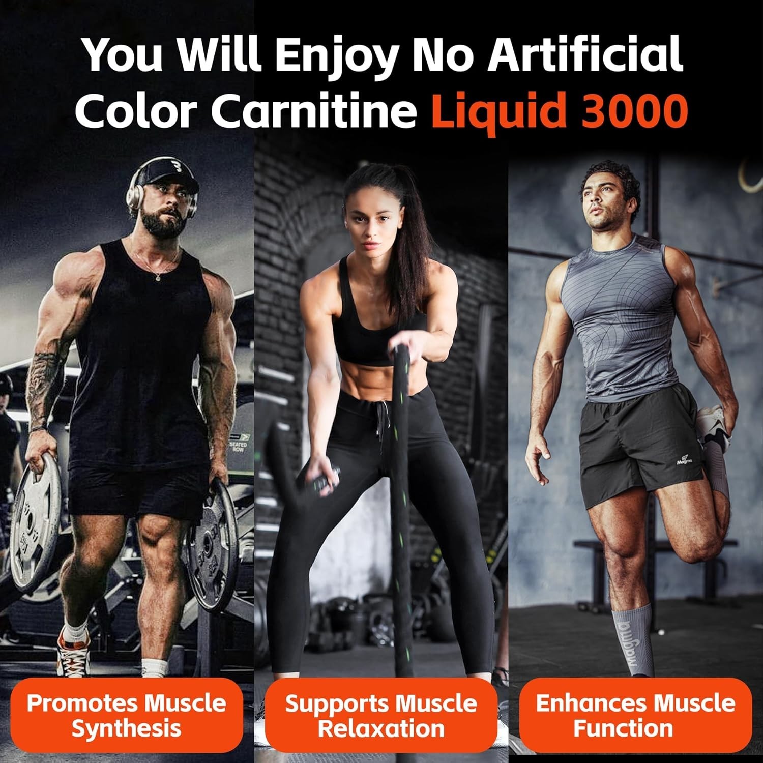 L Carnitine Supplement Liquid 3000 mg, with BCAA – Sour Gummy Flavor – 16 fl oz.