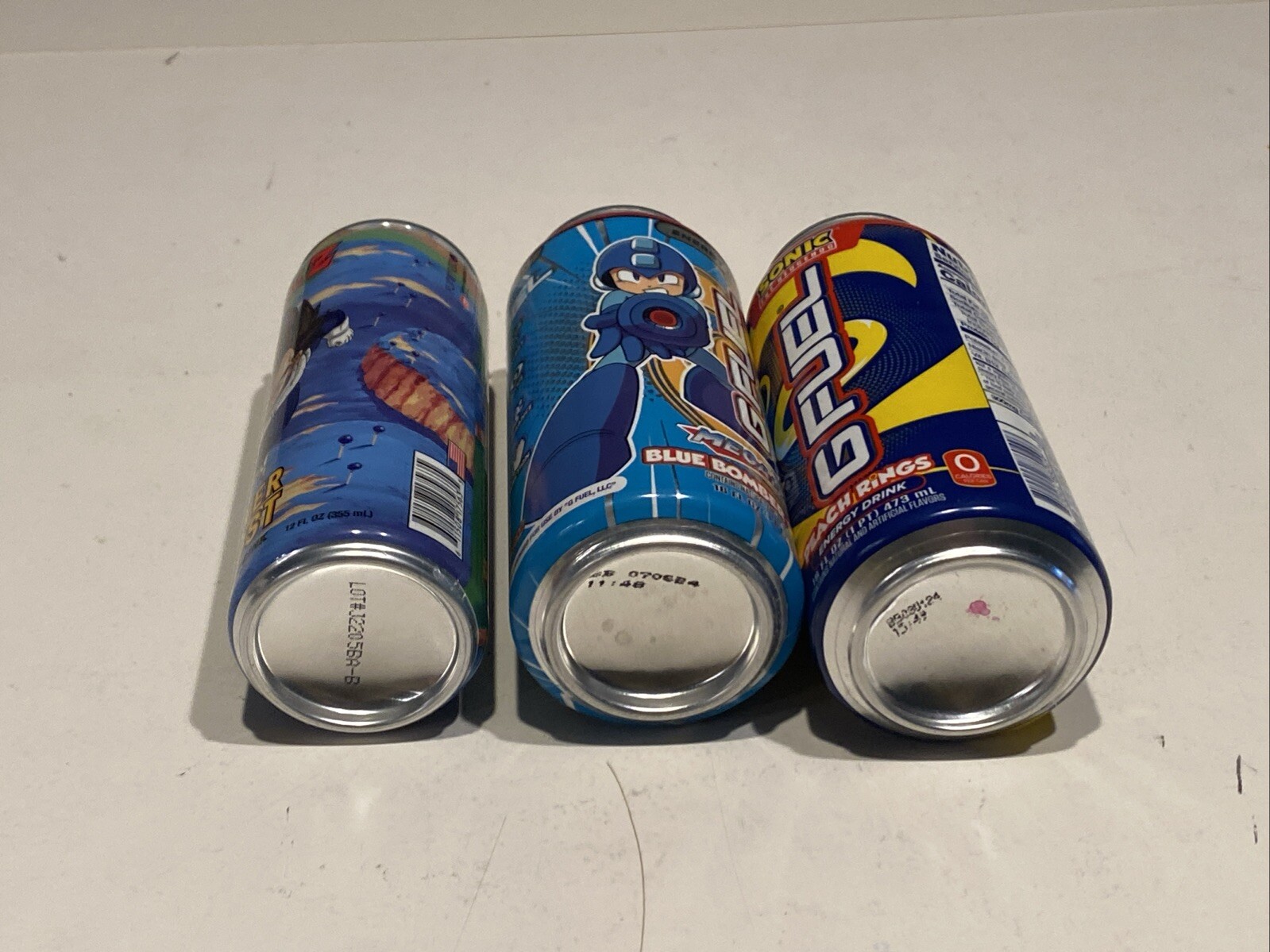 Megaman, Sonic The Hedgehog, DragonBall Z, LIMITED EDITION Energy Drinks