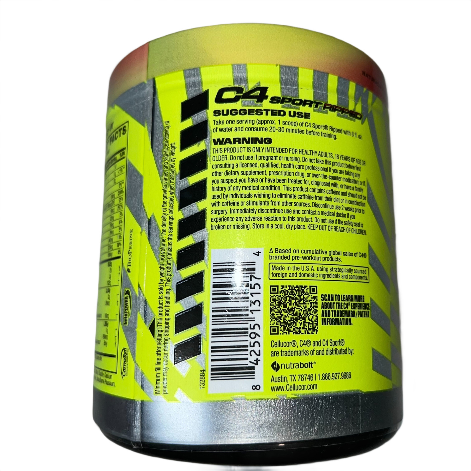 C4 Sport Ripped Pre-Workout Strawberry Watermelon 9.9oz BB 2/26 New