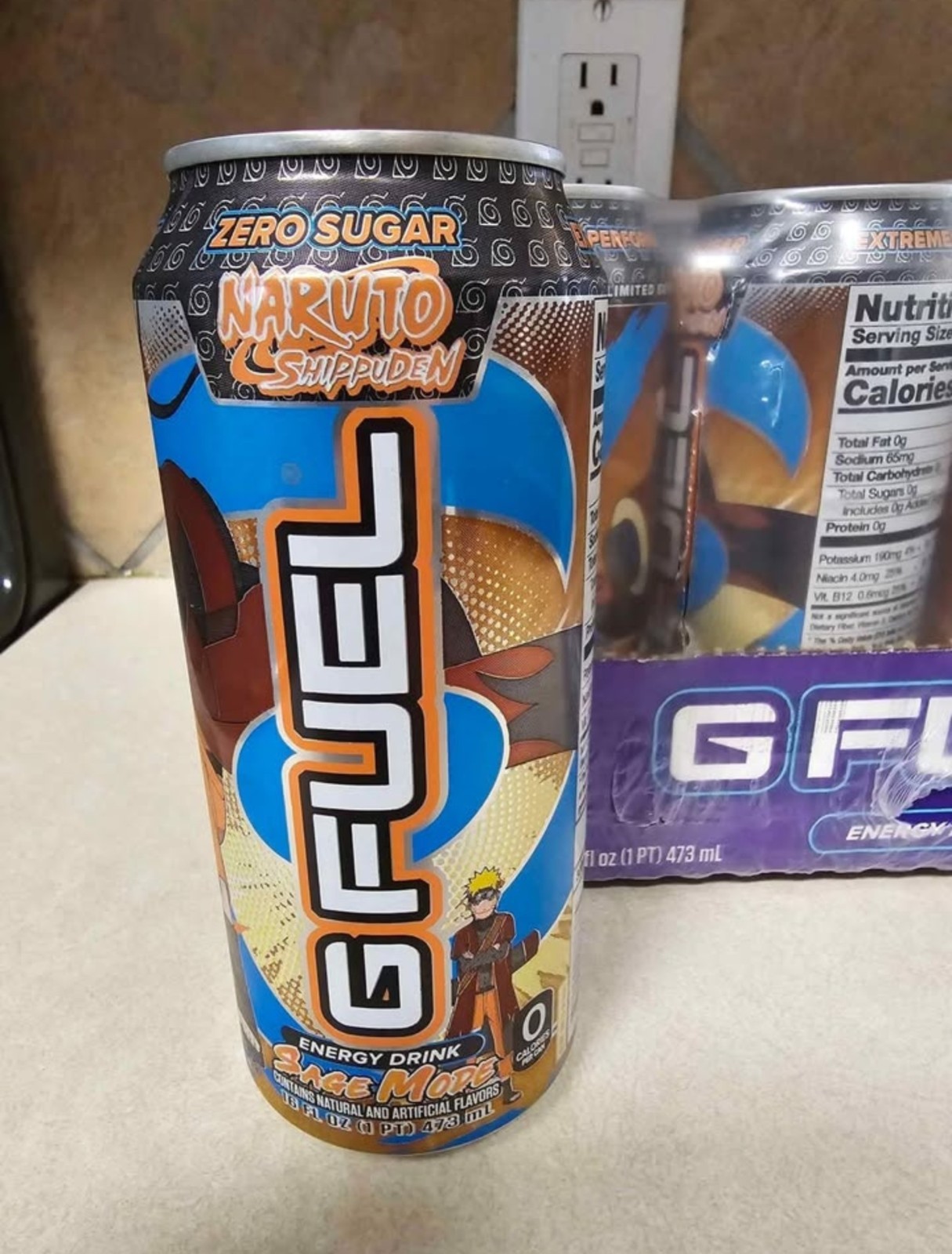 FULL G FUEL SAGA MODE NARUTO SHIPPUDEN ANIME NINJA ENERGY DRINK LIMITED EDITION