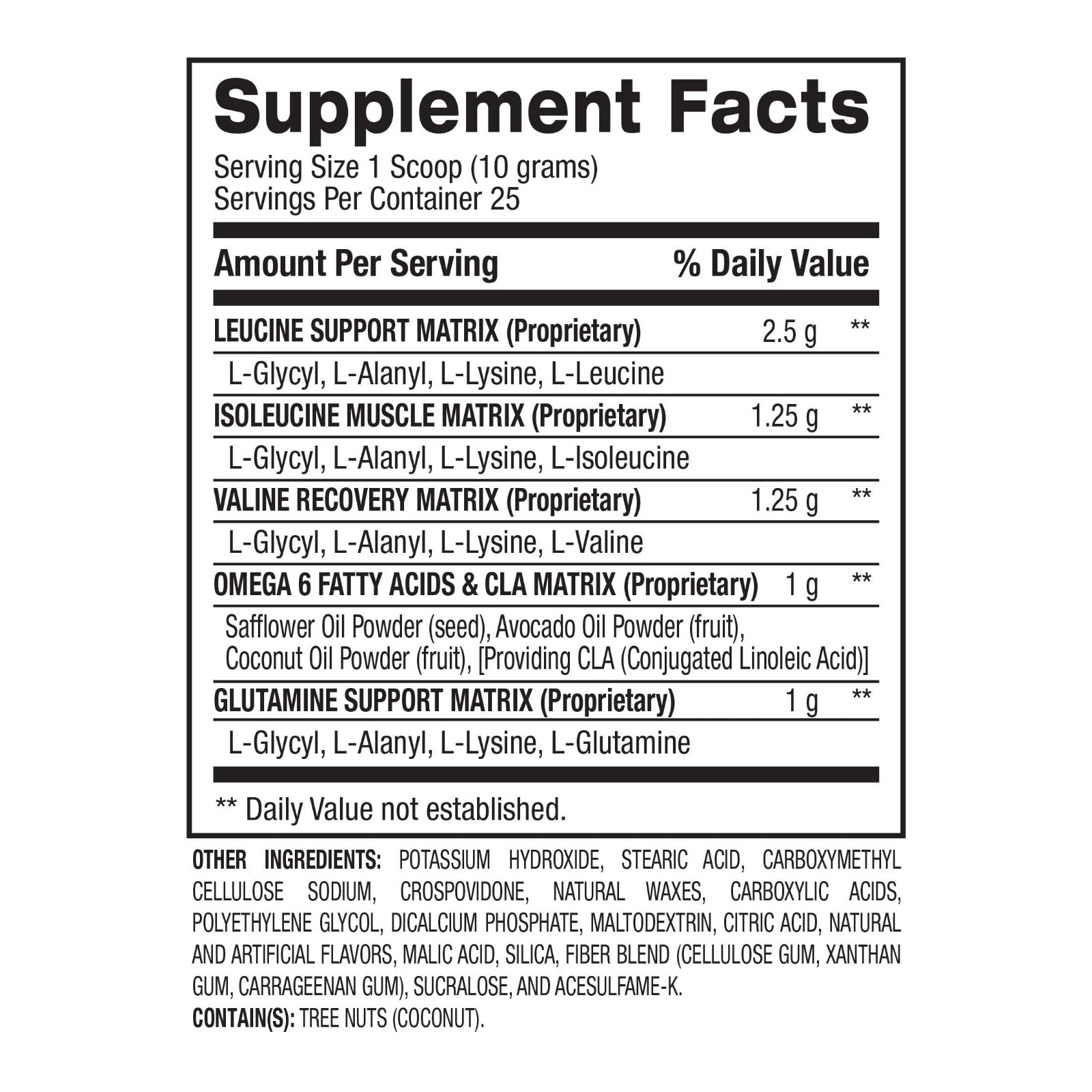 BCAA Amino Acid Powder for Post Workout Recovery & Hydration – Fruit Punch, 125