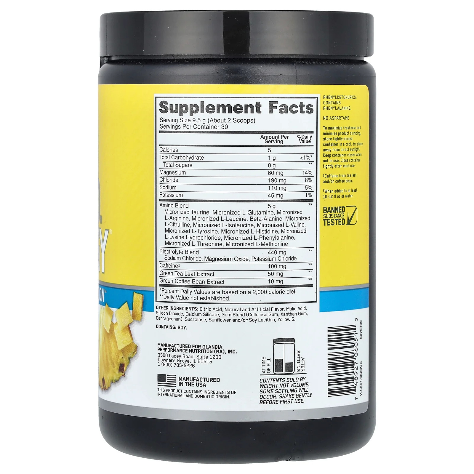 2 X Optimum Nutrition, Essential Amin.O. Energy�, Pineapple Twist, 10.05 oz (28