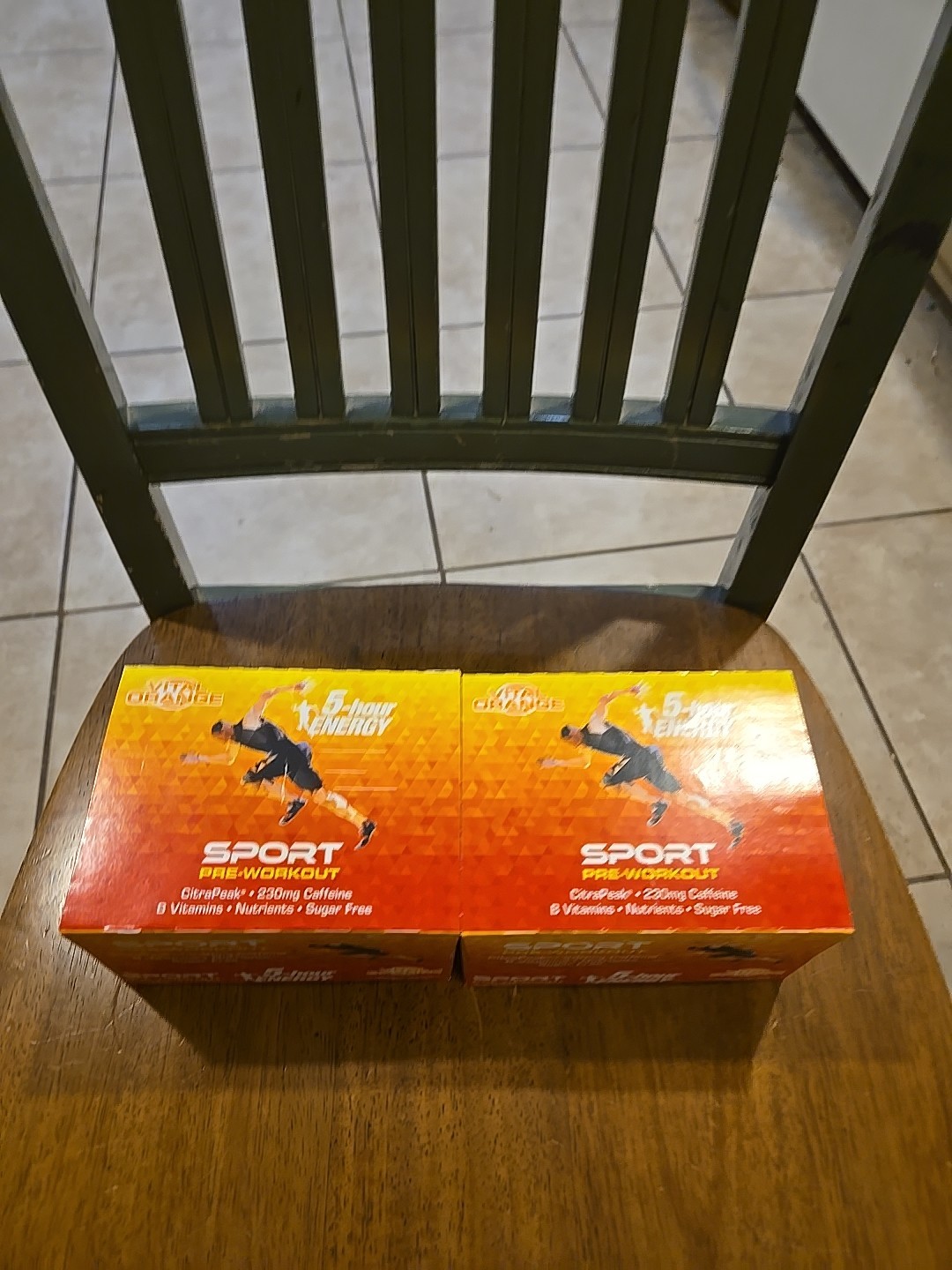 New Lot (2) x 5-Hour Energy Sport Pre-Workout Vital Orange 6-Pack Exp 10/30/2026