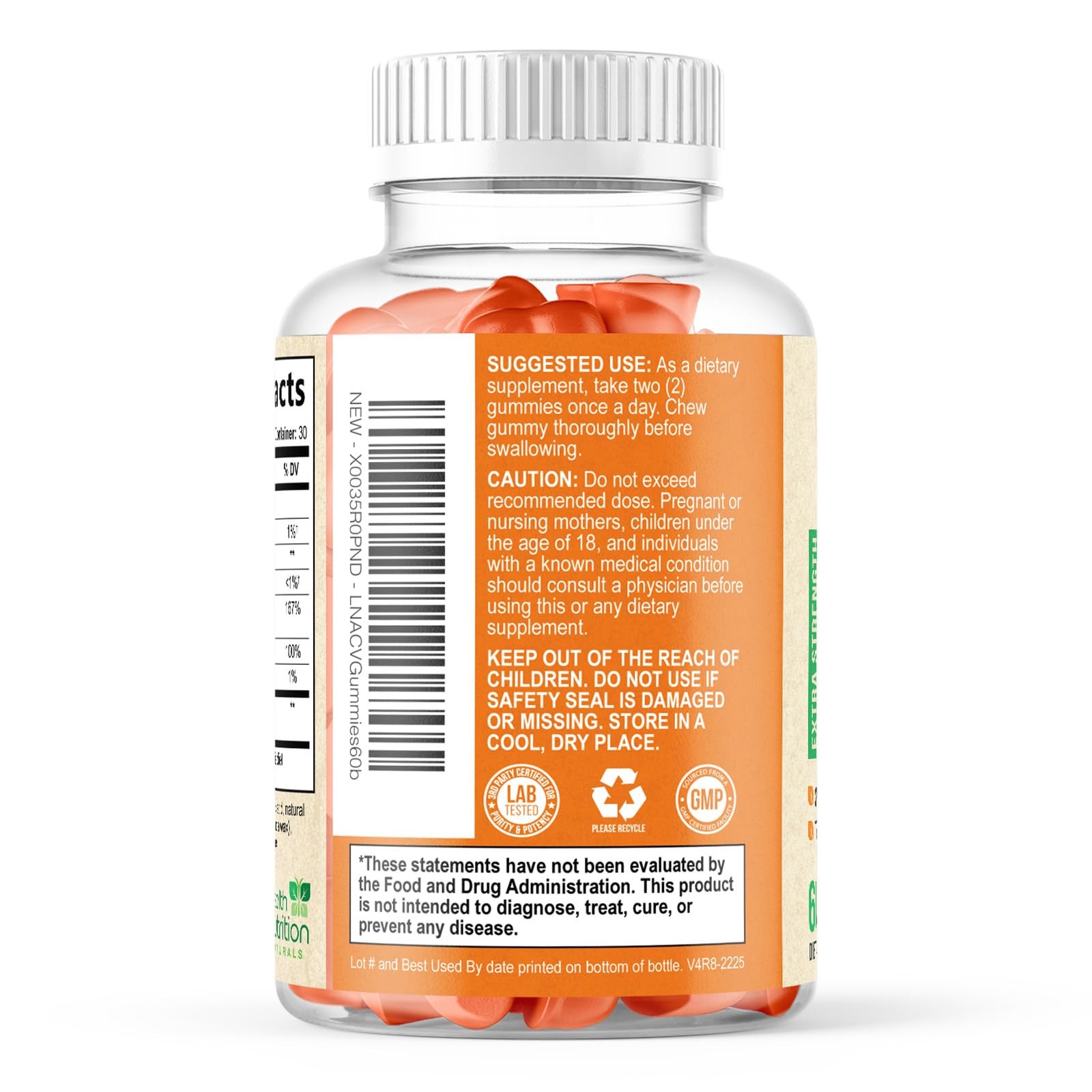Apple Cider Vinegar Gummies Zero Sugar – Max Strength 60 Count (Pack of 1)