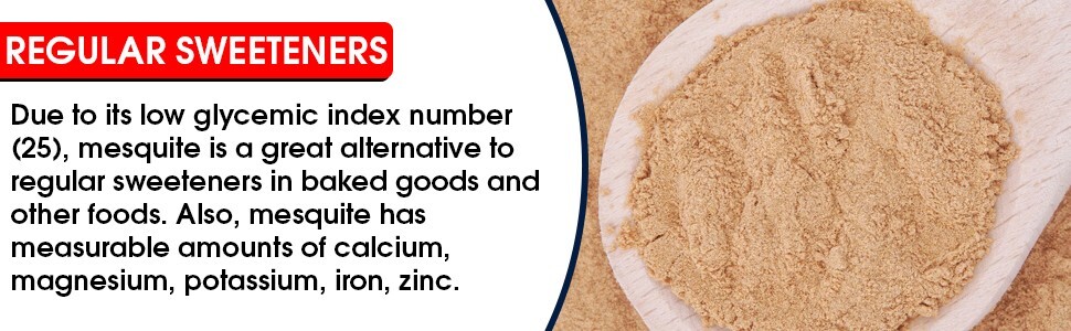 Mesquite Powder USDA Certified Organic Non GMO, Vegan Protein Superfood Natural