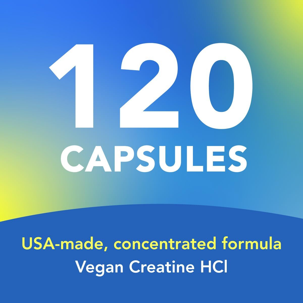 AMANDEAN Creatine HCl Pills. American Made CON-CRET. 120 Capsules. 7X Concent…