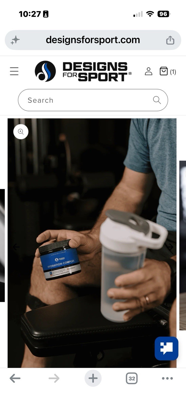 Designs For Sport Hydration Complex Muscle Recovery Powder / New