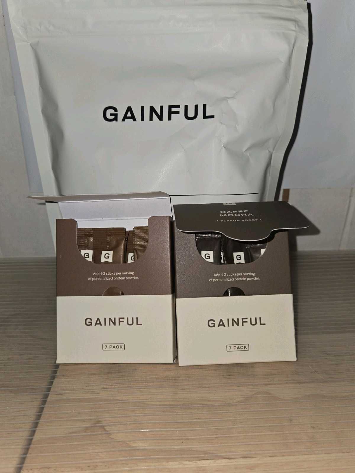 2 Boxes Gainful Protein shake flavor Boost &Whey Protein Cafe Mocha Rich Cocoa