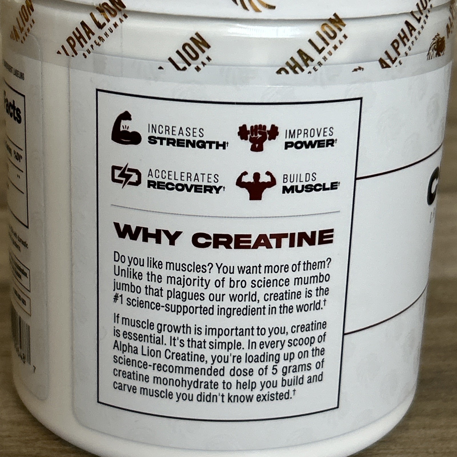 ALPHA LION Creatine Monohydrate Powder 5G Scoop 60 Servings Unflavored SEALED