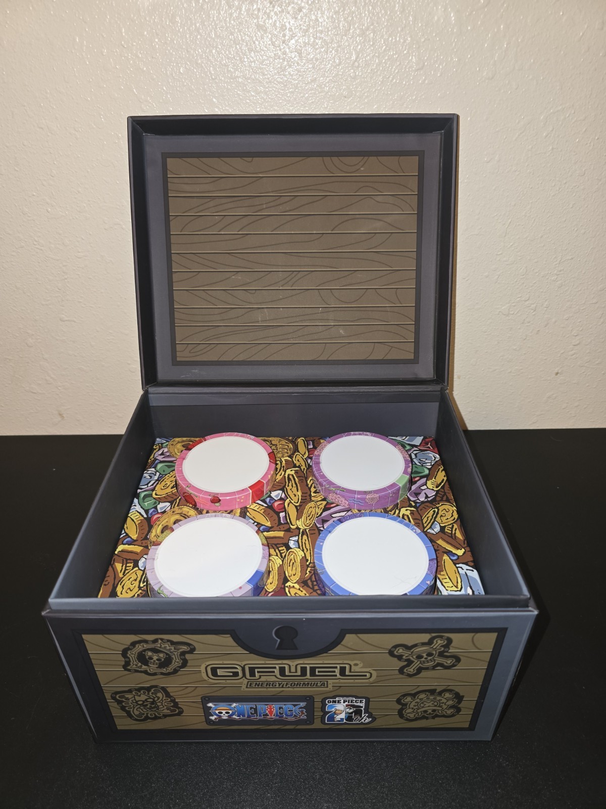G Fuel One Piece Treasure Chest Collectors Box Devil Fruit Flavors