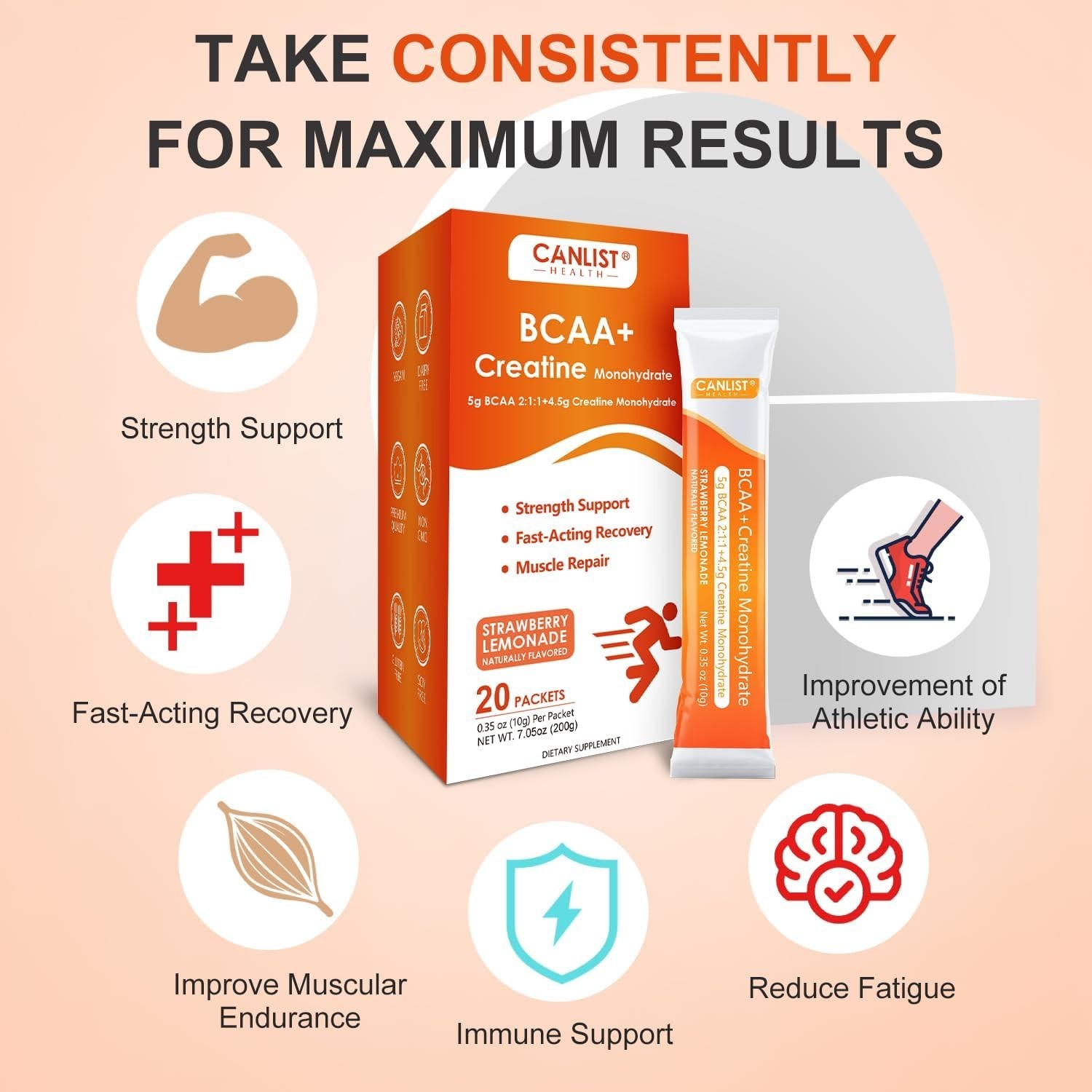 20 Servings of Non-GMO Creatine Monohydrate Powder for Peak Athletic Performance