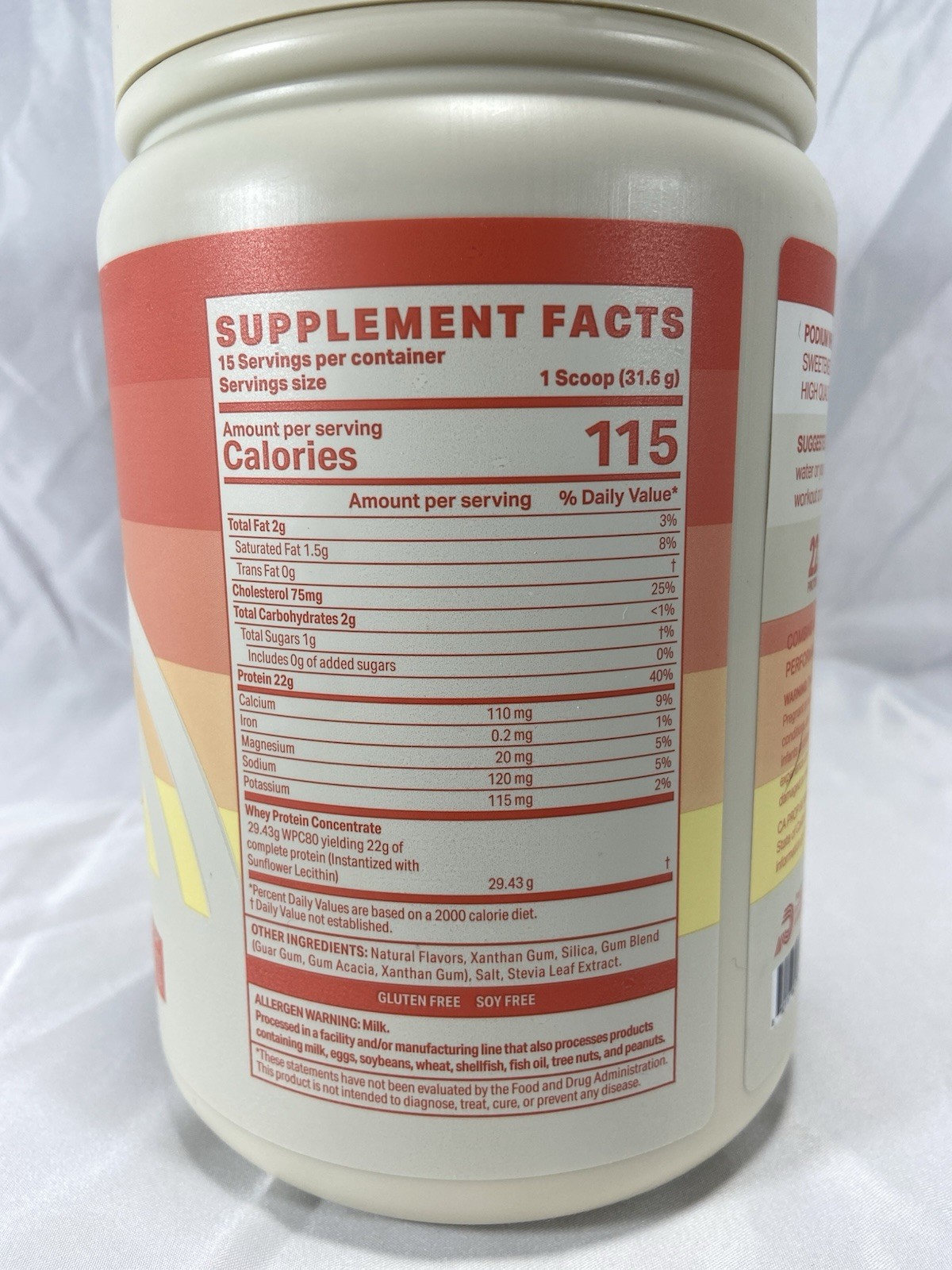 Podium Nutrition Whey Protein – Vanilla Ice Cream – 16.72oz EXP DATE: 01/2026