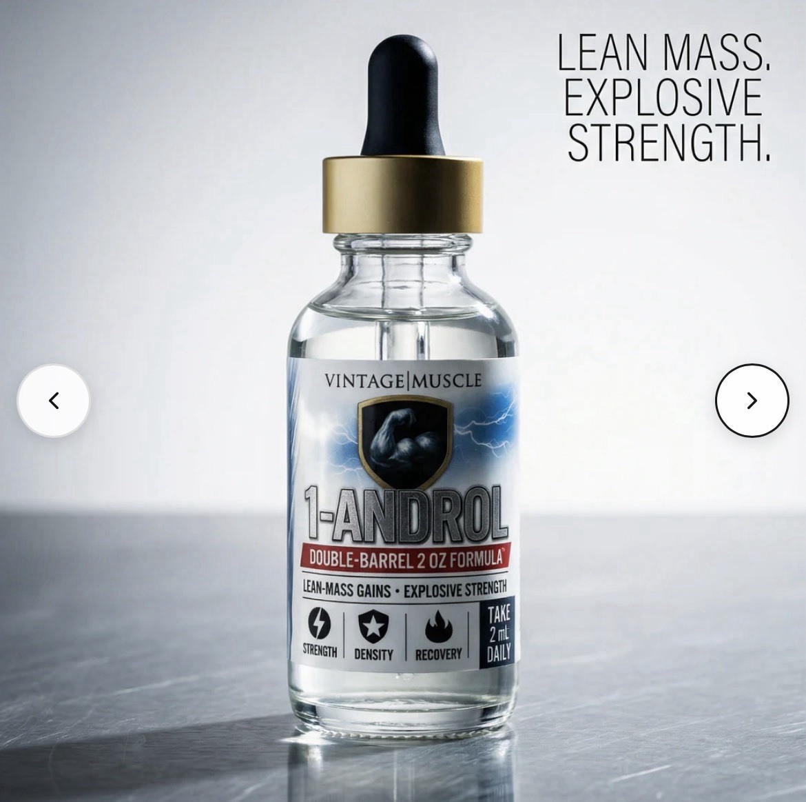 1-Androl Stack Muscle/Strength Gains 2 Step Pre Cursor By Vintage Muscle 💪💧