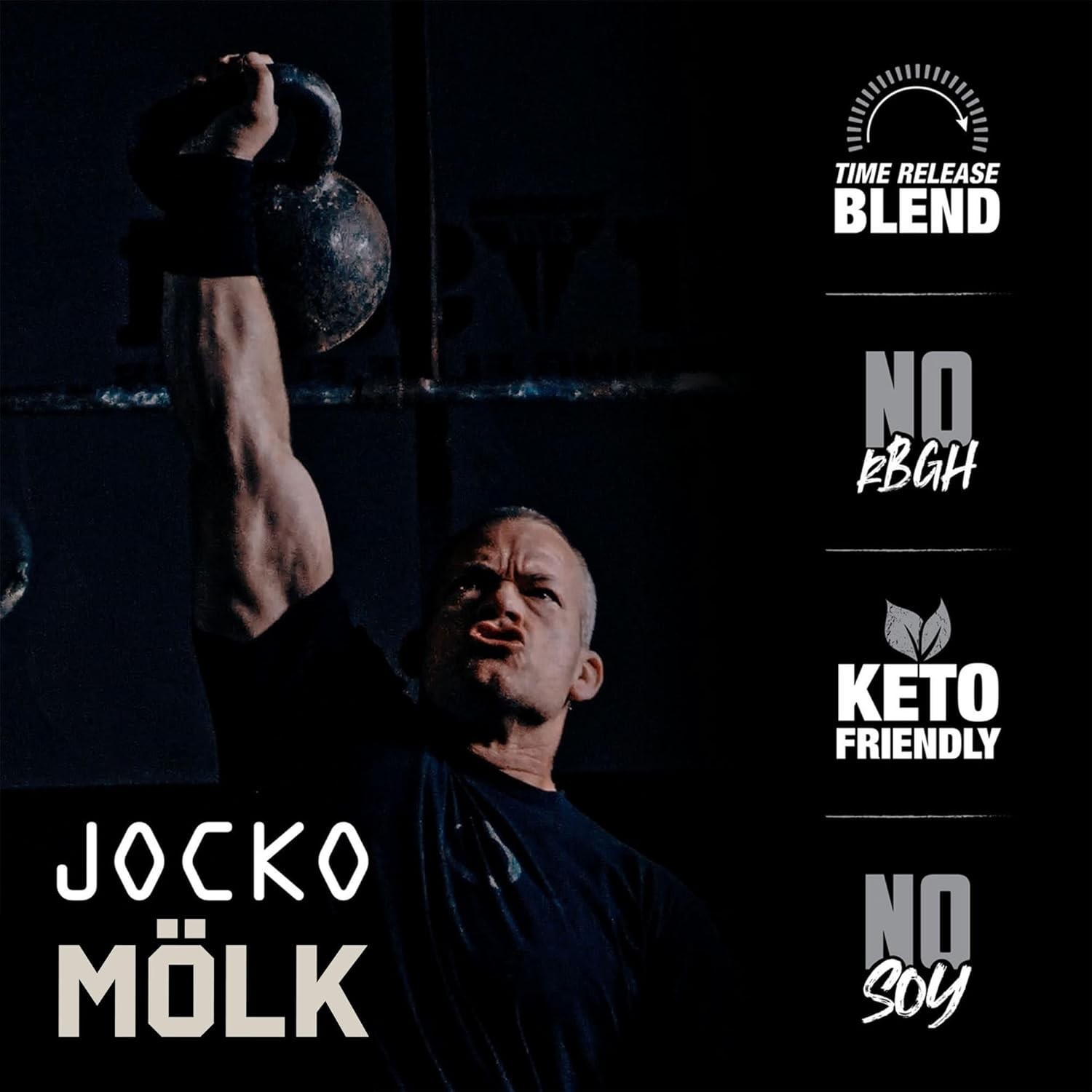 Jocko Fuel Mölk Whey Protein Powder – Keto, Probiotics, 2.5 lbs Cookies & Cream