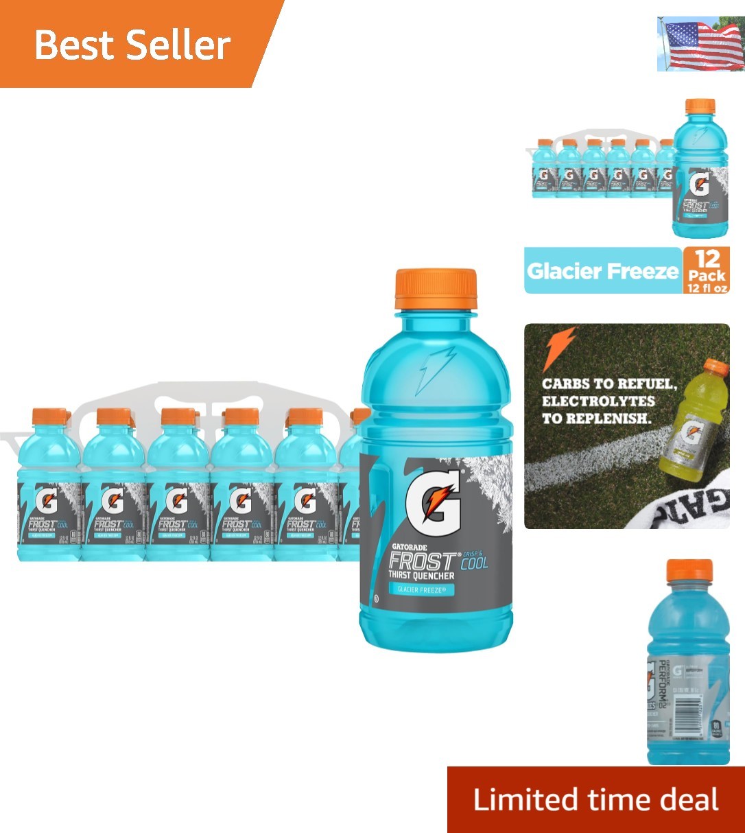 Stay Hydrated with Thirst Quencher Frost Glacier Freeze – 12 Bottles of 12 Fl Oz
