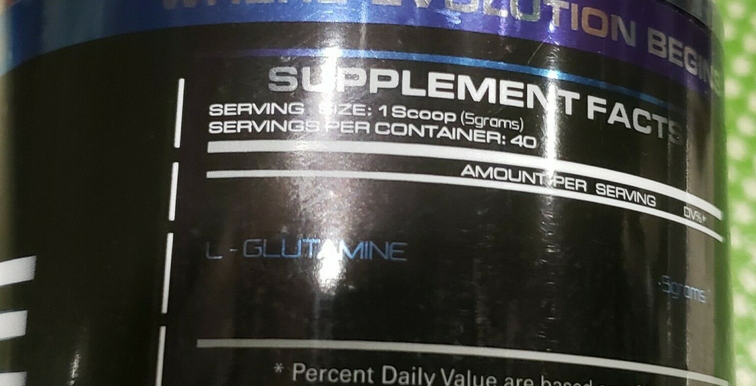 GENOMYX – Glutamine – Raw Ingredients & Power – 40 Servings – Exp 4/2025