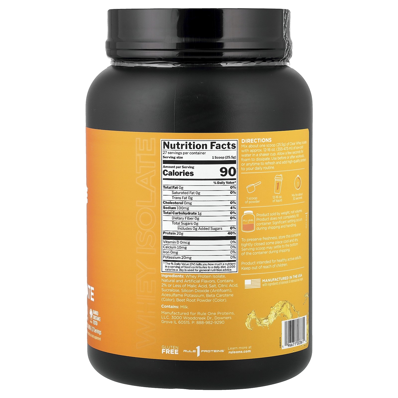 Clear Isolate™, Peach Mango, 1.52 lb (689 g)
