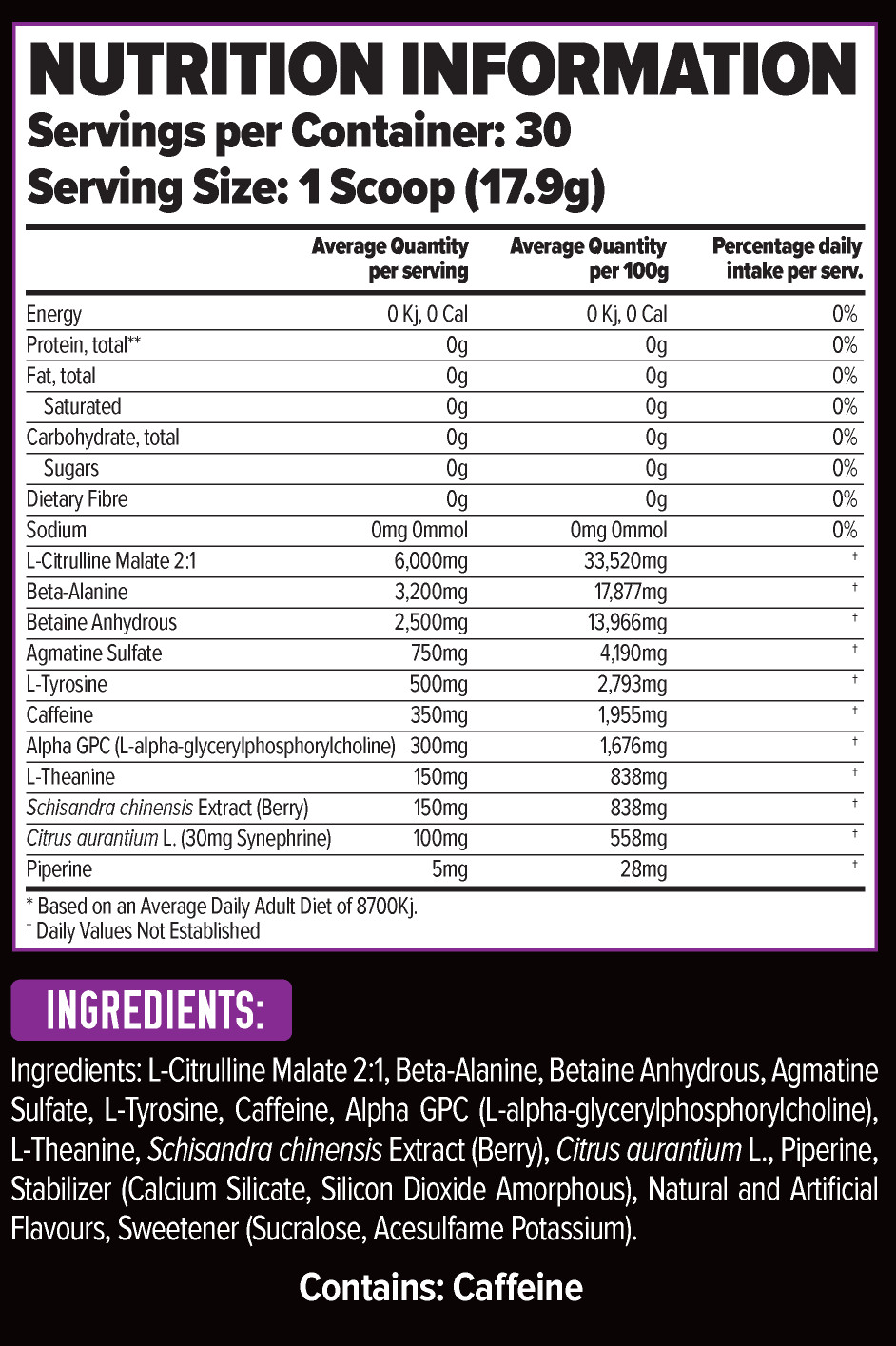 FINAFLEX STIMUL8 HARDCORE PRE WORKOUT 30 SERVES STIMUL 8 EXPRESS AUS POST
