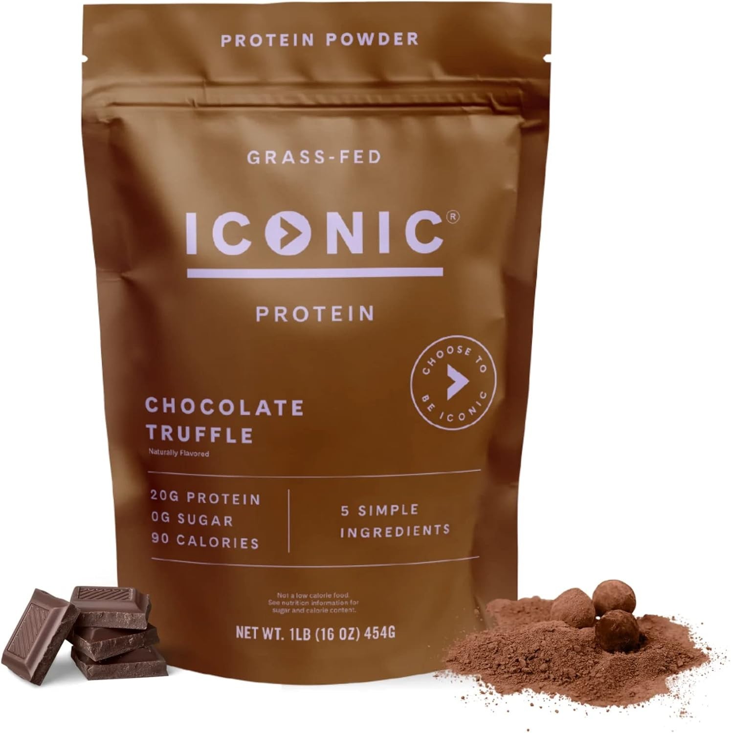 Chocolate Truffle Protein Powder 1 lb Sugar Free Low Carb Keto Friendly Whey