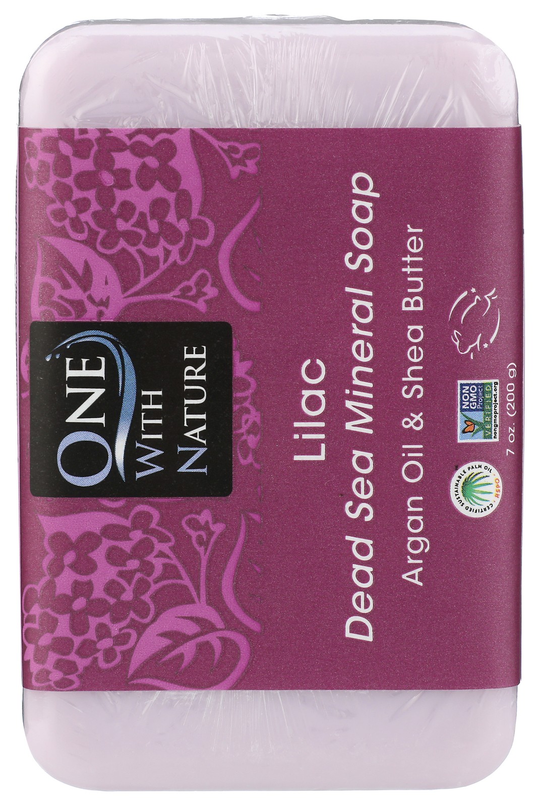 One With Nature Lilac Dead Sea Mineral Soap Bar 7 Oz 3 Pack