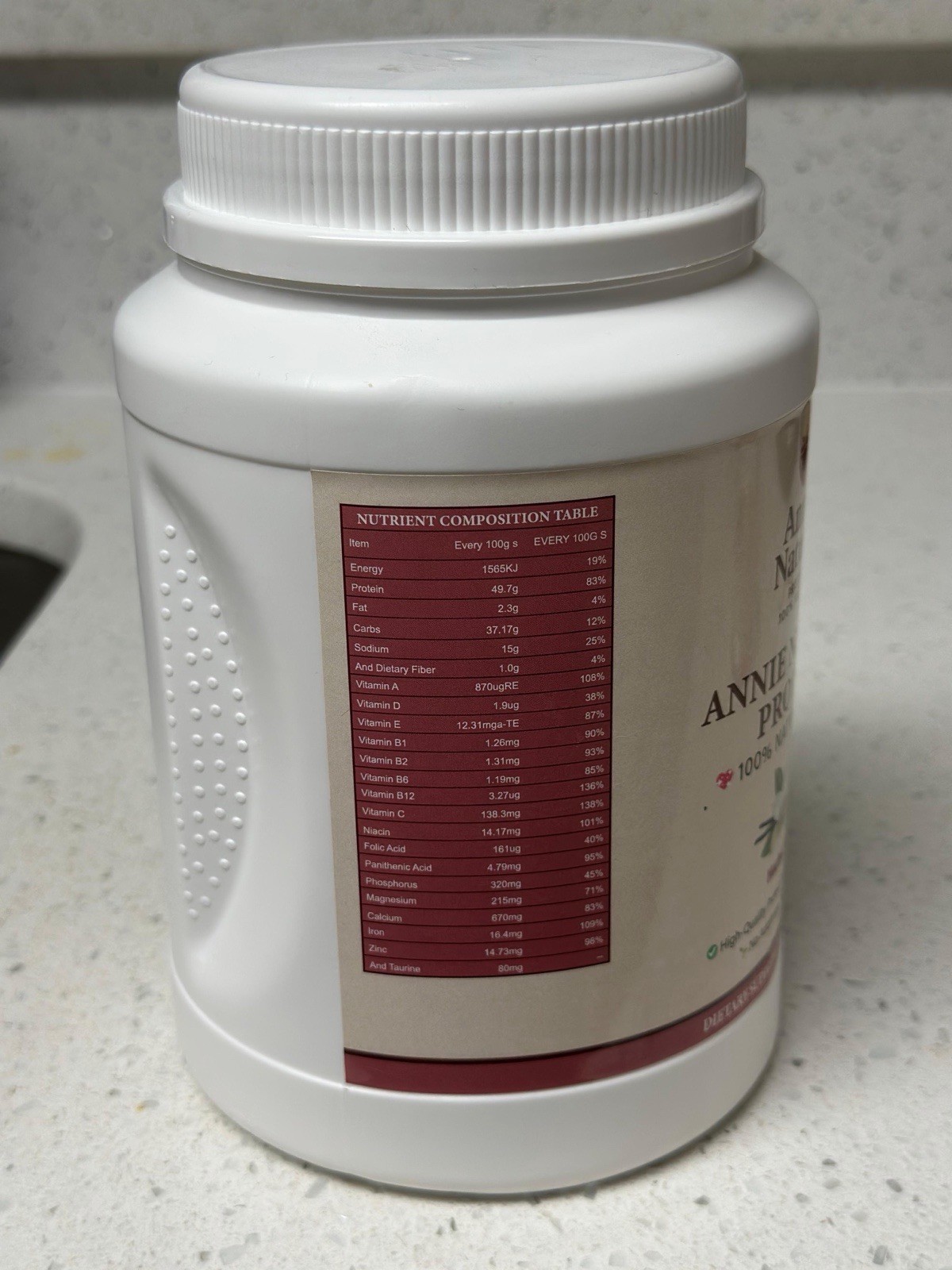 Annie Naturel Protein 100% Pure