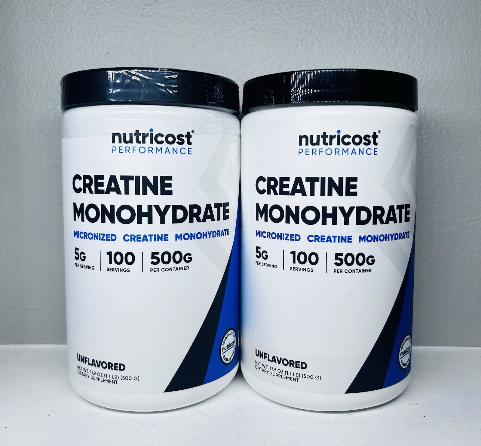 2 X Nutricost Micronized Creatine – 500g (5g/serving, 100 servings) Exp 07/2028