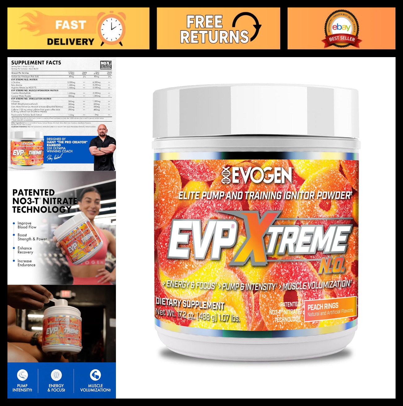 Sugar-Free Pre Workout Powder for Men & Women | Beta Alanine, Creatine, Caffeine