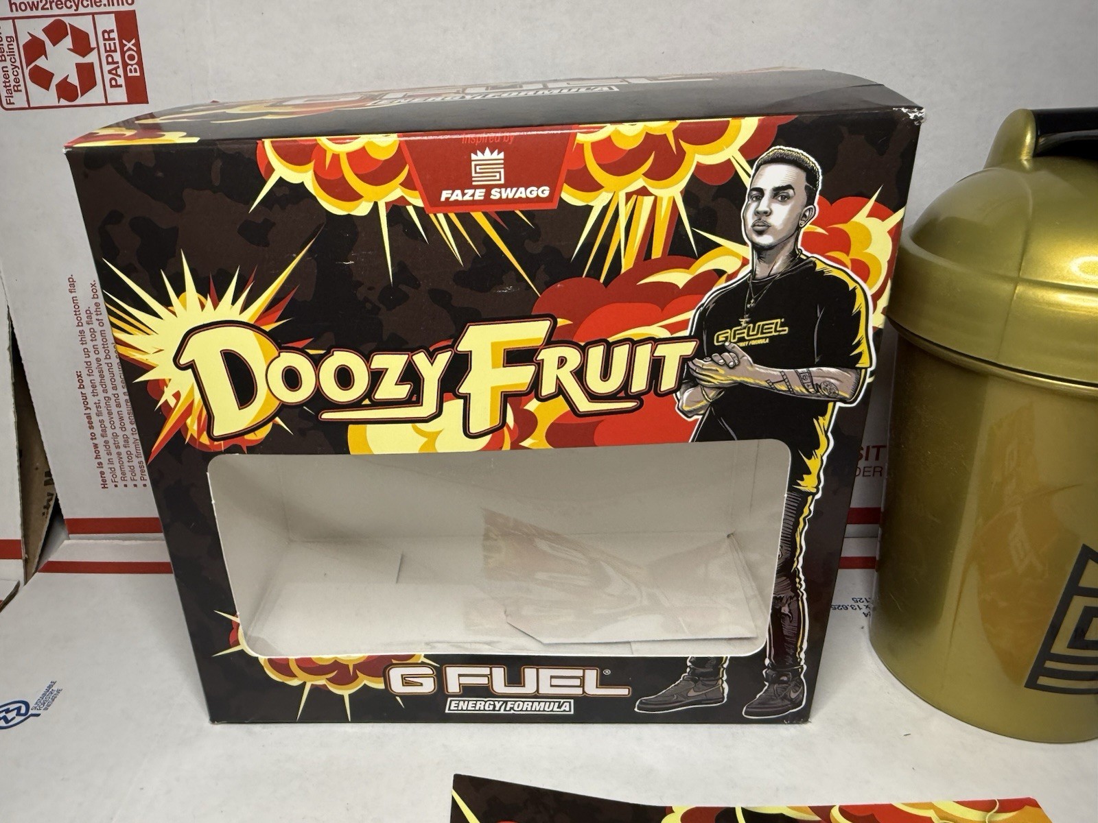 Faze Swag Doozy Fruit G fuel Collector’s DISCONTINUED! Box Shaker Stick Only NEW