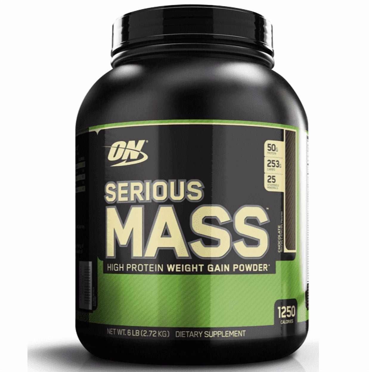Optimum Nutrition Serious Mass Protein Powder, 50g Protein Chocolate 6 Lbs