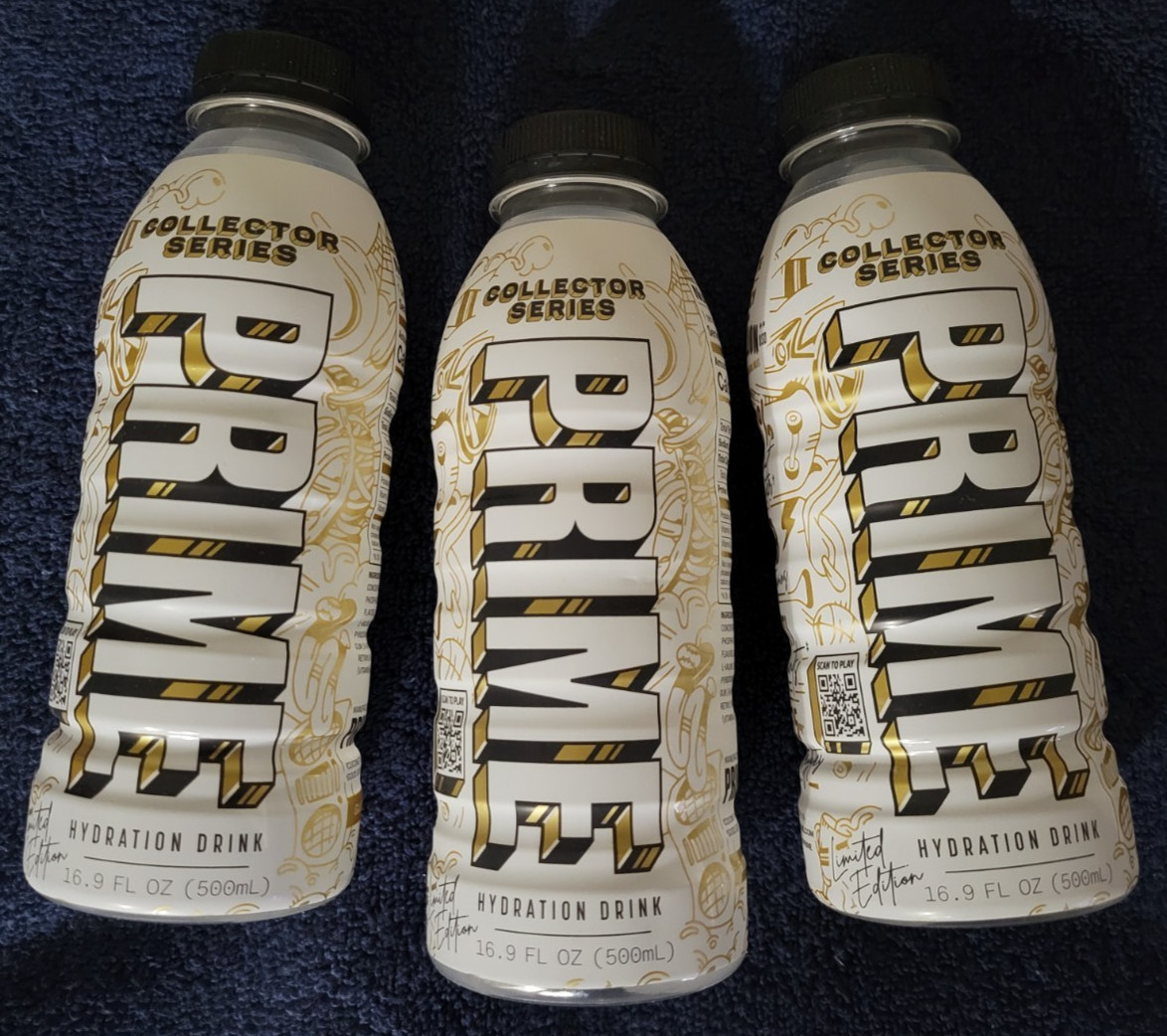 lot of 3 NEW! Prime Collector Series Hydration Drink 16.9oz bottles