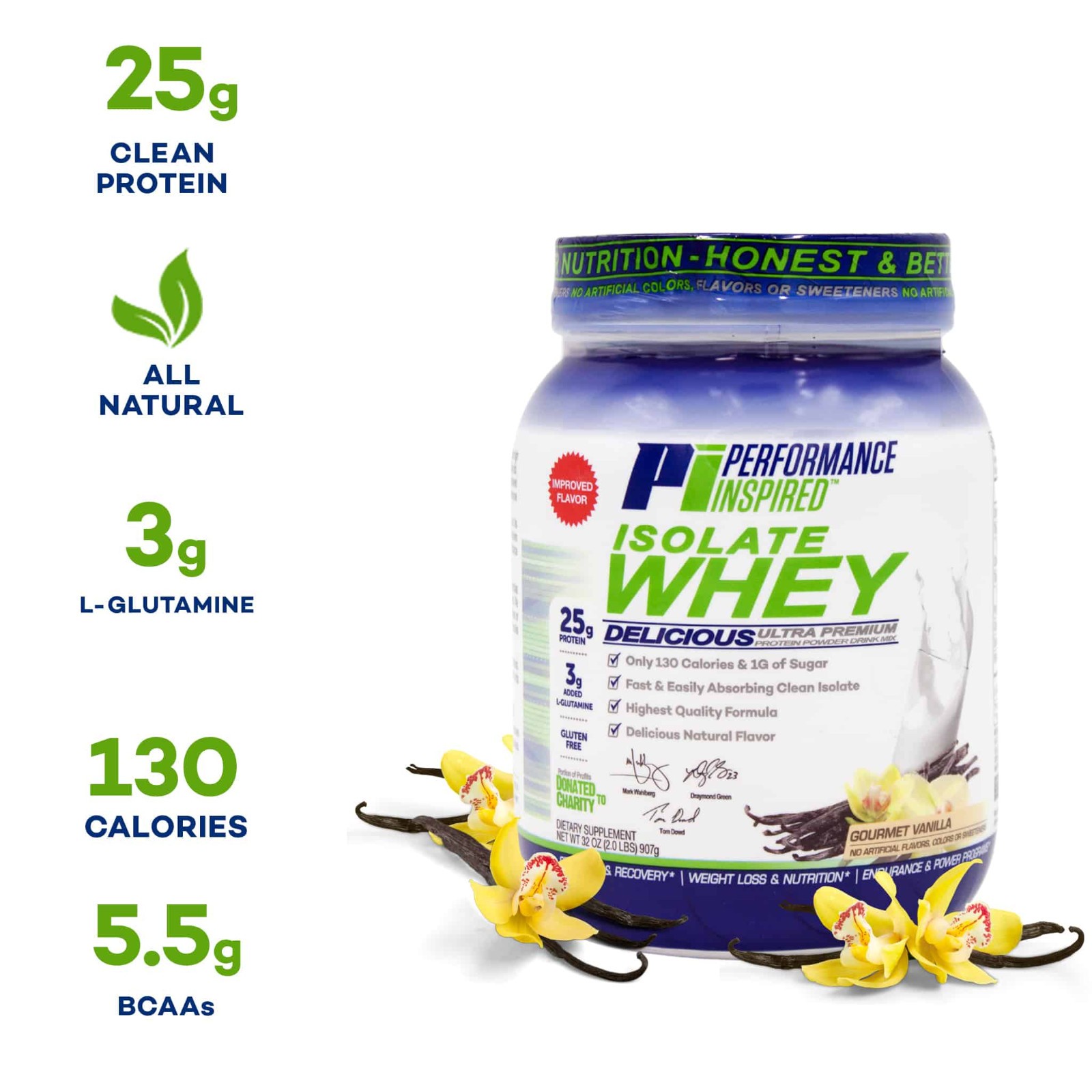 Performance Inspired Gourmet Vanilla WHEY Protein Powder – 25G – Mark Wahlberg