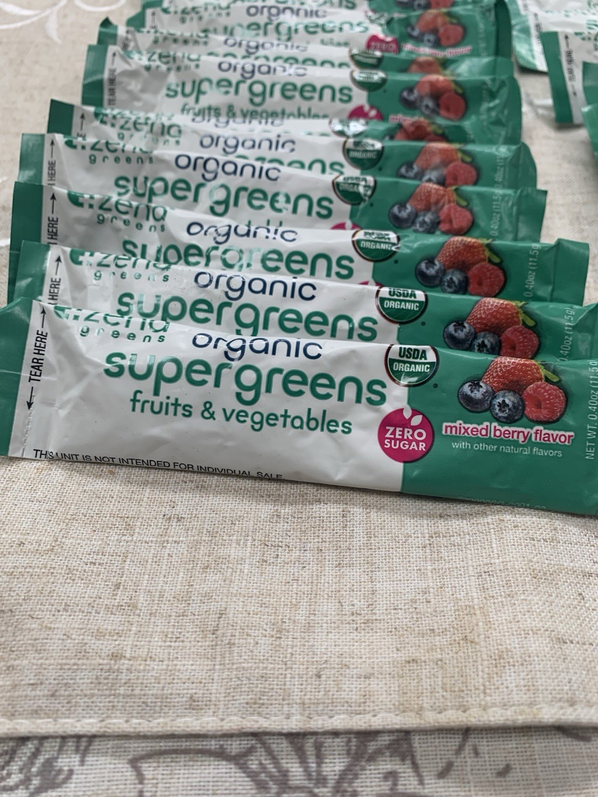 Zena Organic Super Greens Fruits & Vegetables 42 Count – Mixed Berry!