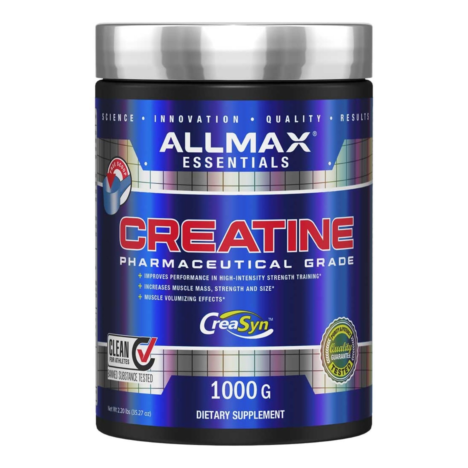 Creatine Powder 1000g – Boost Performance & Training Intensity – Vegan, Gluten F