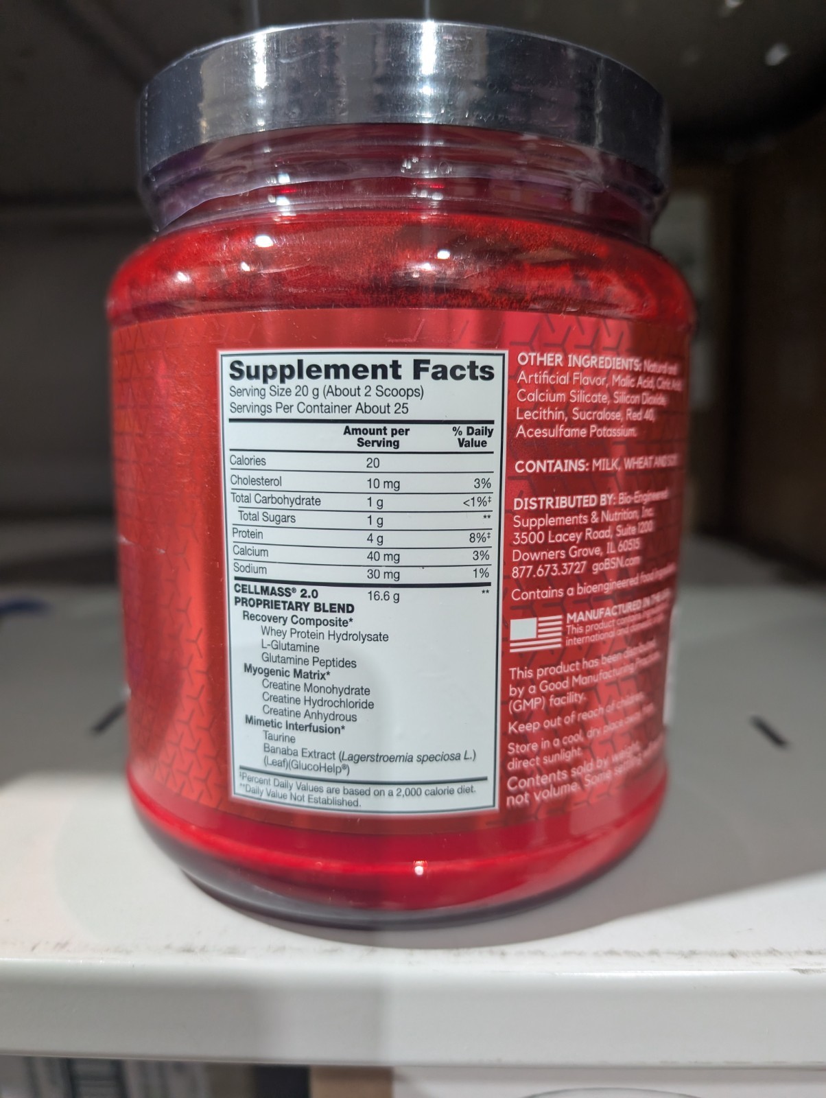BSN Cell Mass 1.09 lbs Arctic Berry Free Shipping
