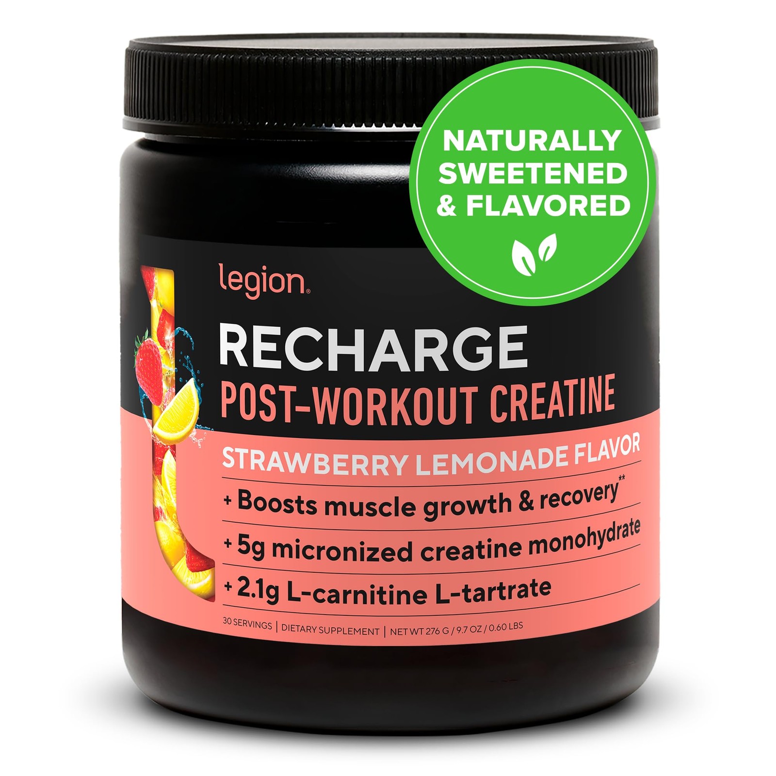 Recharge Post Workout Recovery Powder Clean Creatine Muscle Builder 30 Servings