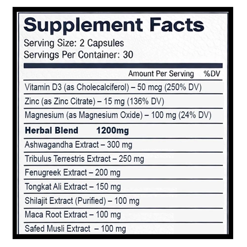 Vigor Now Pills for Men – Male Virility and Performance Support – 120 Capsules