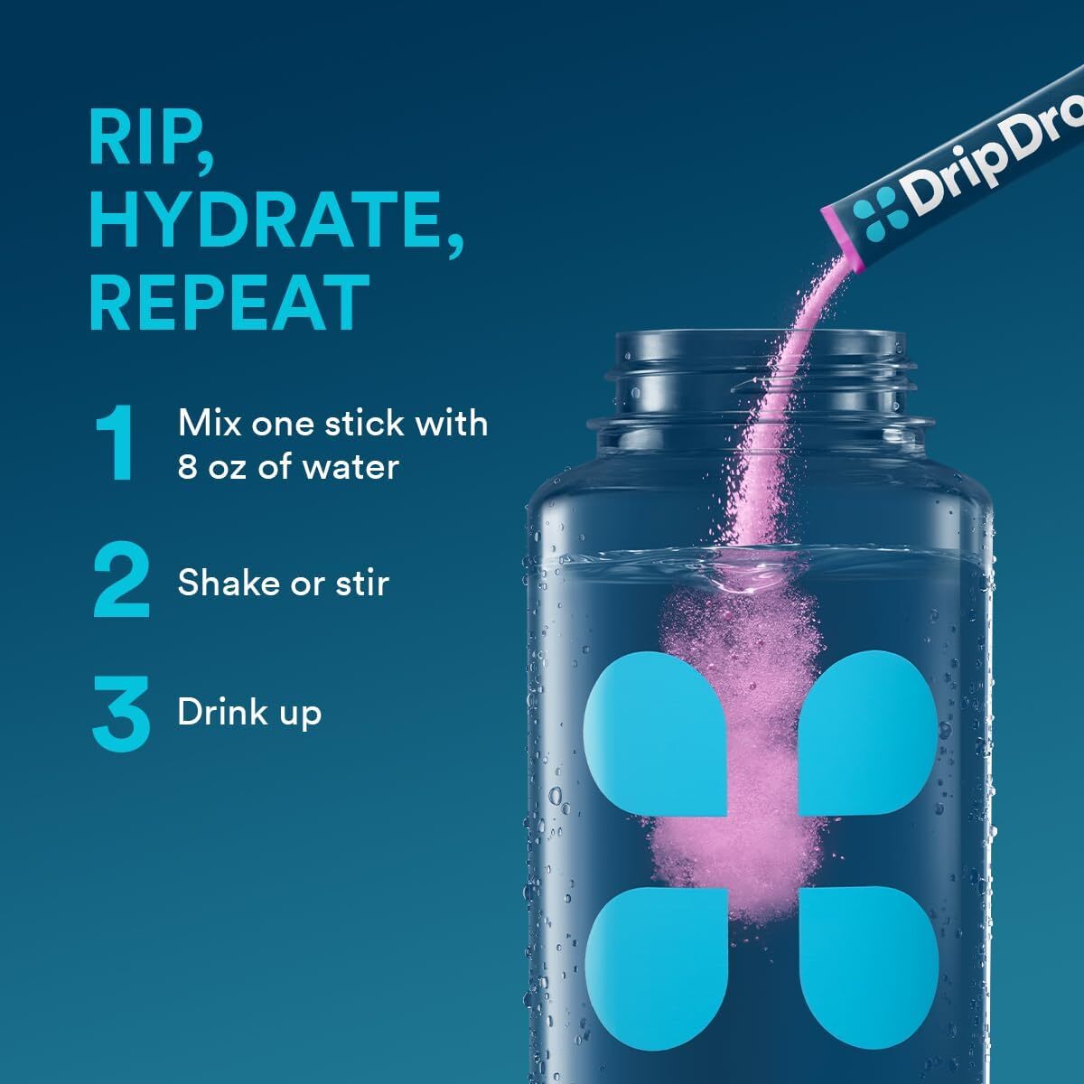 DripDrop Hydration Bold Variety Pack Electrolyte Drink Mix Single Serve 32 Stick