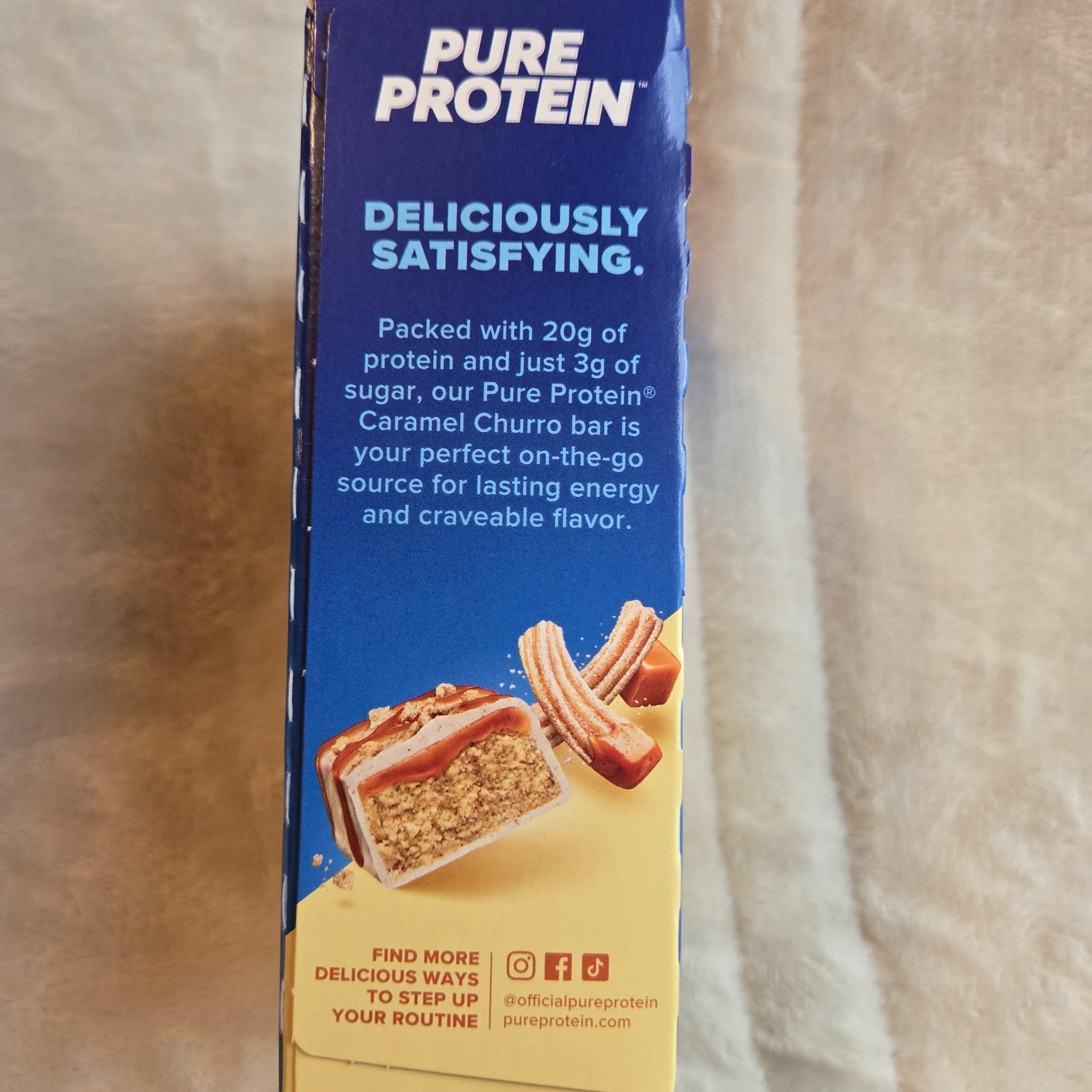 Pure Protein Caramel Churro Bars 4 Count 20g Protein Low Sugar Gluten Free