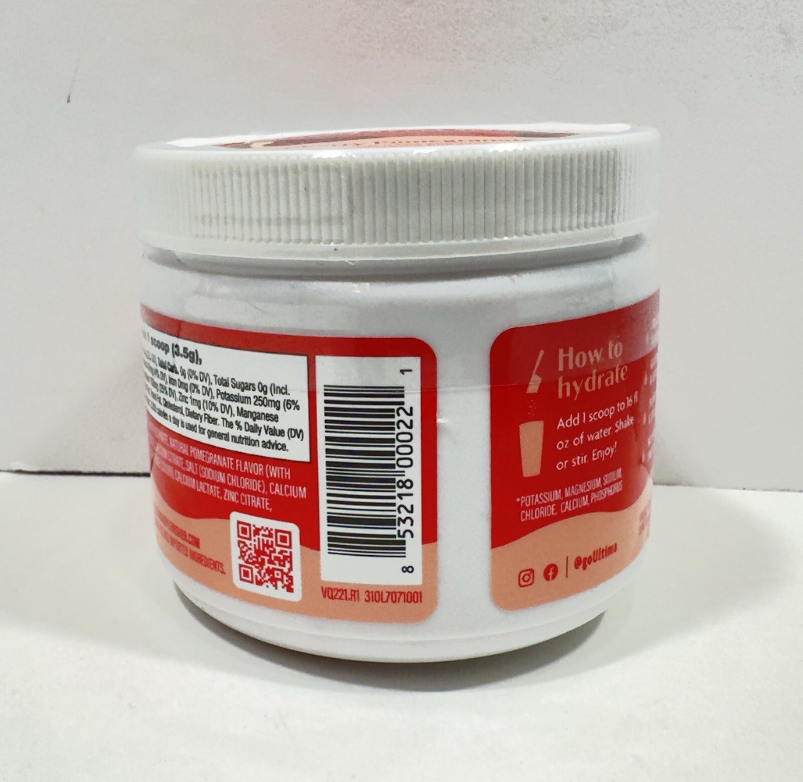 Ultima Replenisher Hydrating Electrolyte Powder CHERRY POMEGRANATE Exp 04/2026