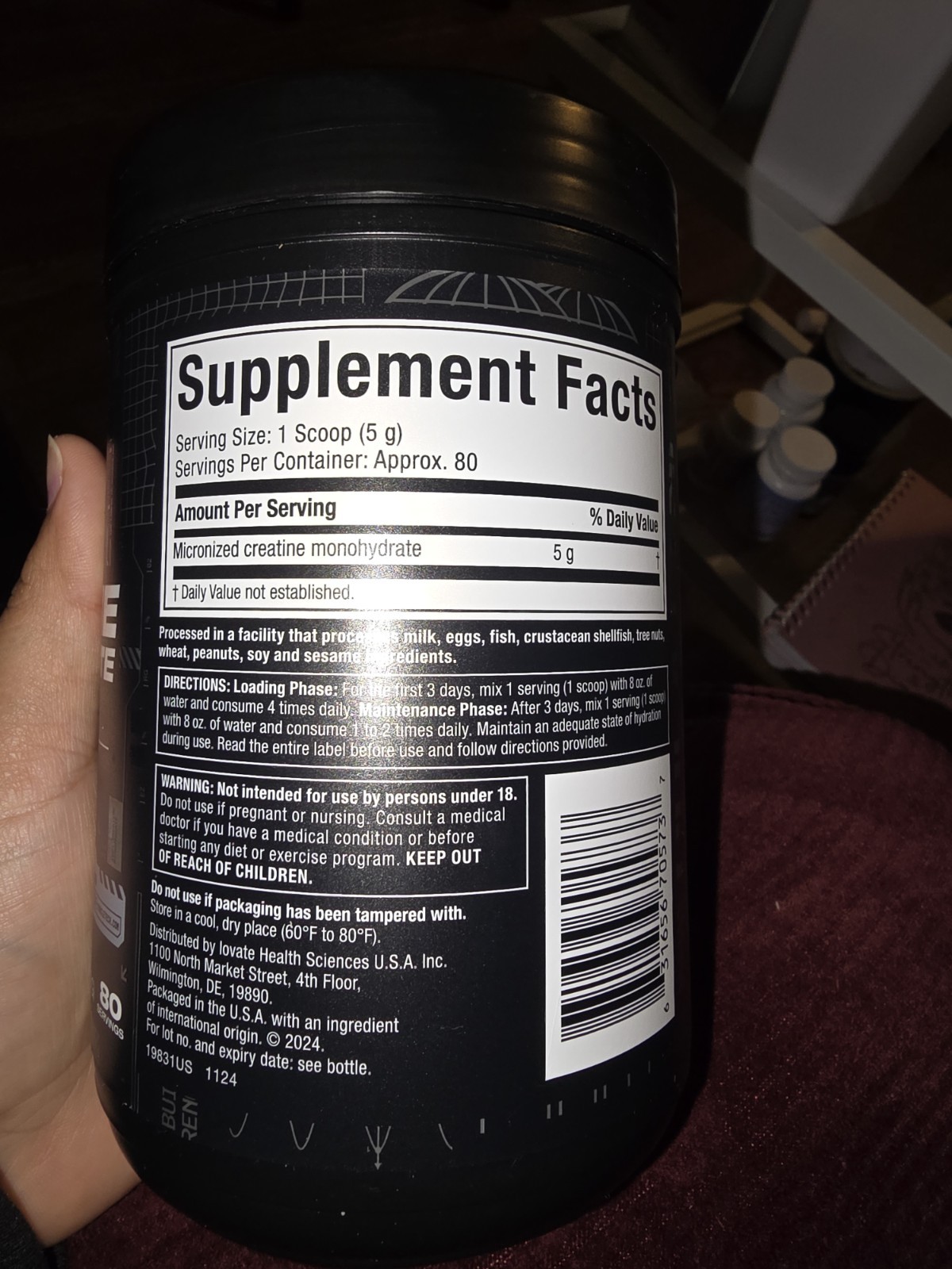 MuscleTech Platinum 100% Creatine Monohydrate Powder Unflavored, 14.1oz, Ex 1/28
