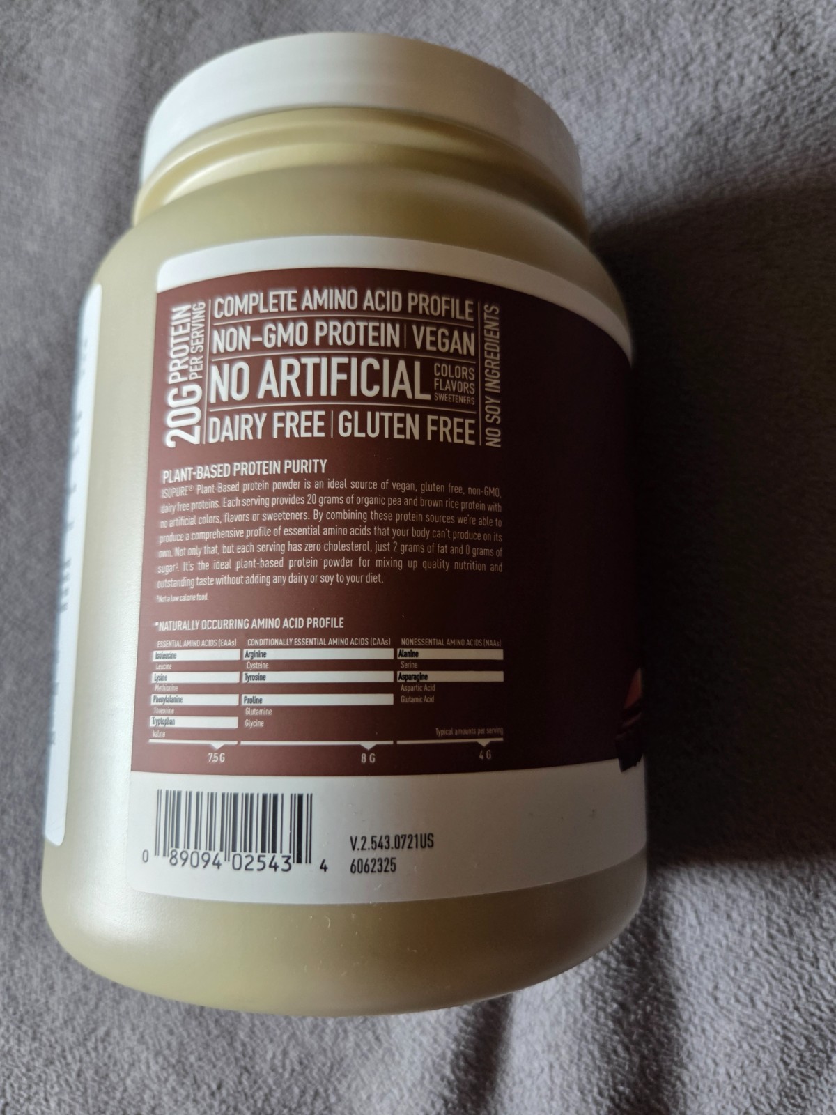 ISOPure Plant Based Protein Powder, Chocolate, 1.37lb, 20 Svgs