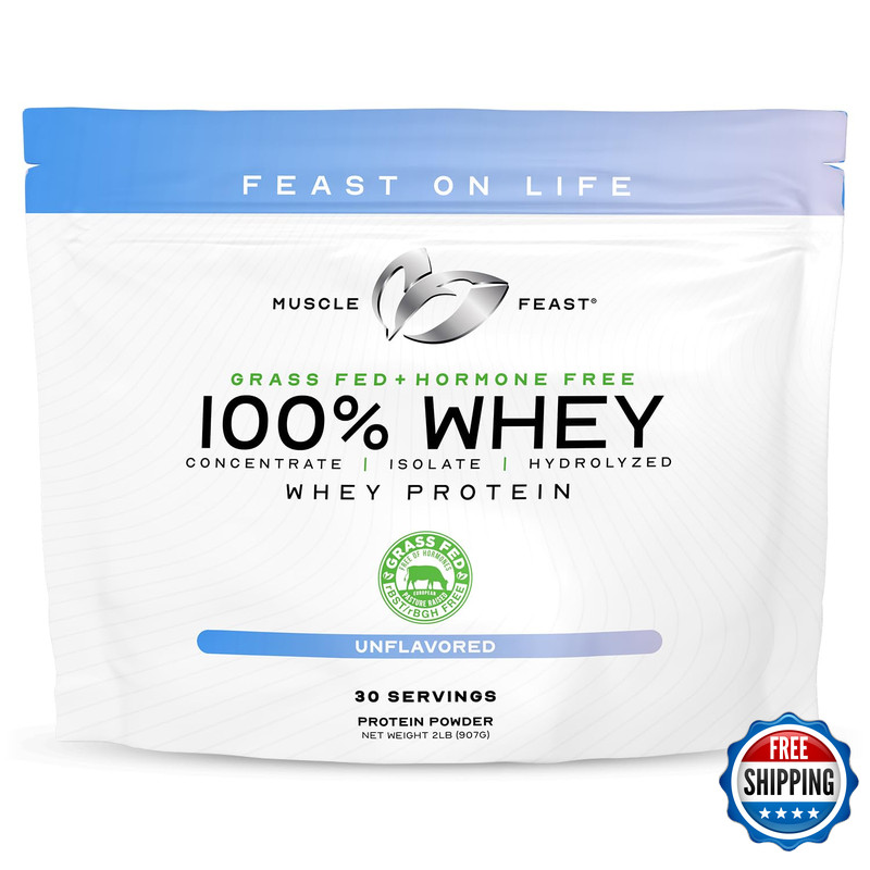 Muscle Feast 100 Grass Fed Whey Protein Powder All Natural Hormone Paure Raised