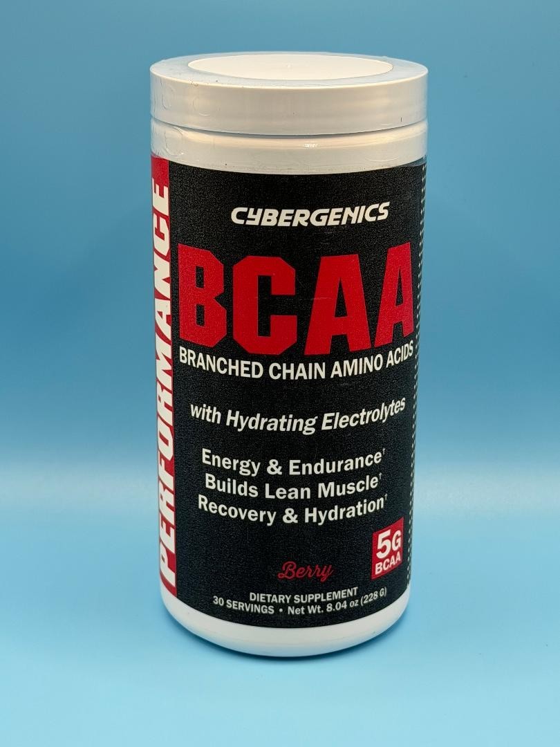 Cybergenics BCAA Powder Drink Mix Berry 30 Servings Exp 8/27